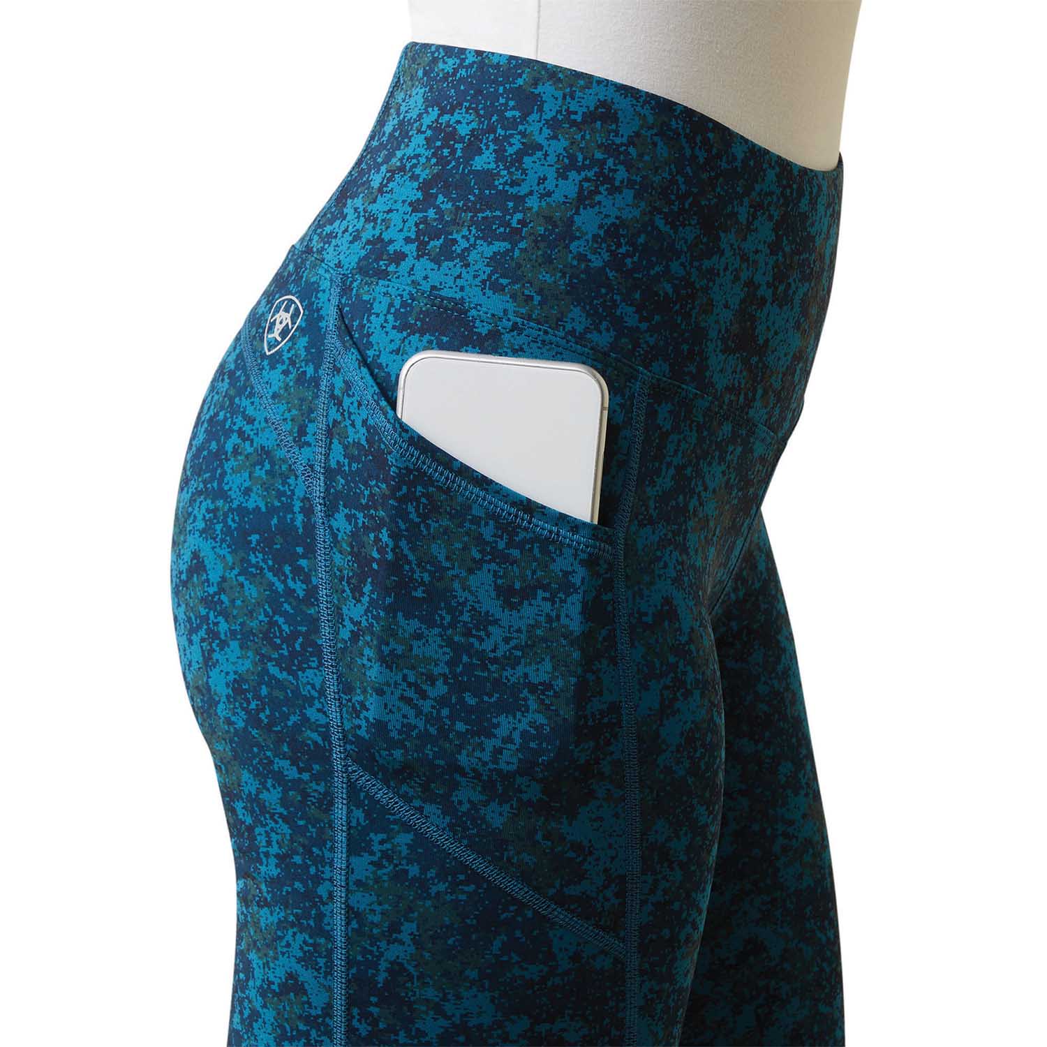 Ariat Eos Full Seat Riding Tight - Deep Petroleum Camo Equestrian Breeches for Women | Comfortable Horse Riding Pants for Training & Competition
