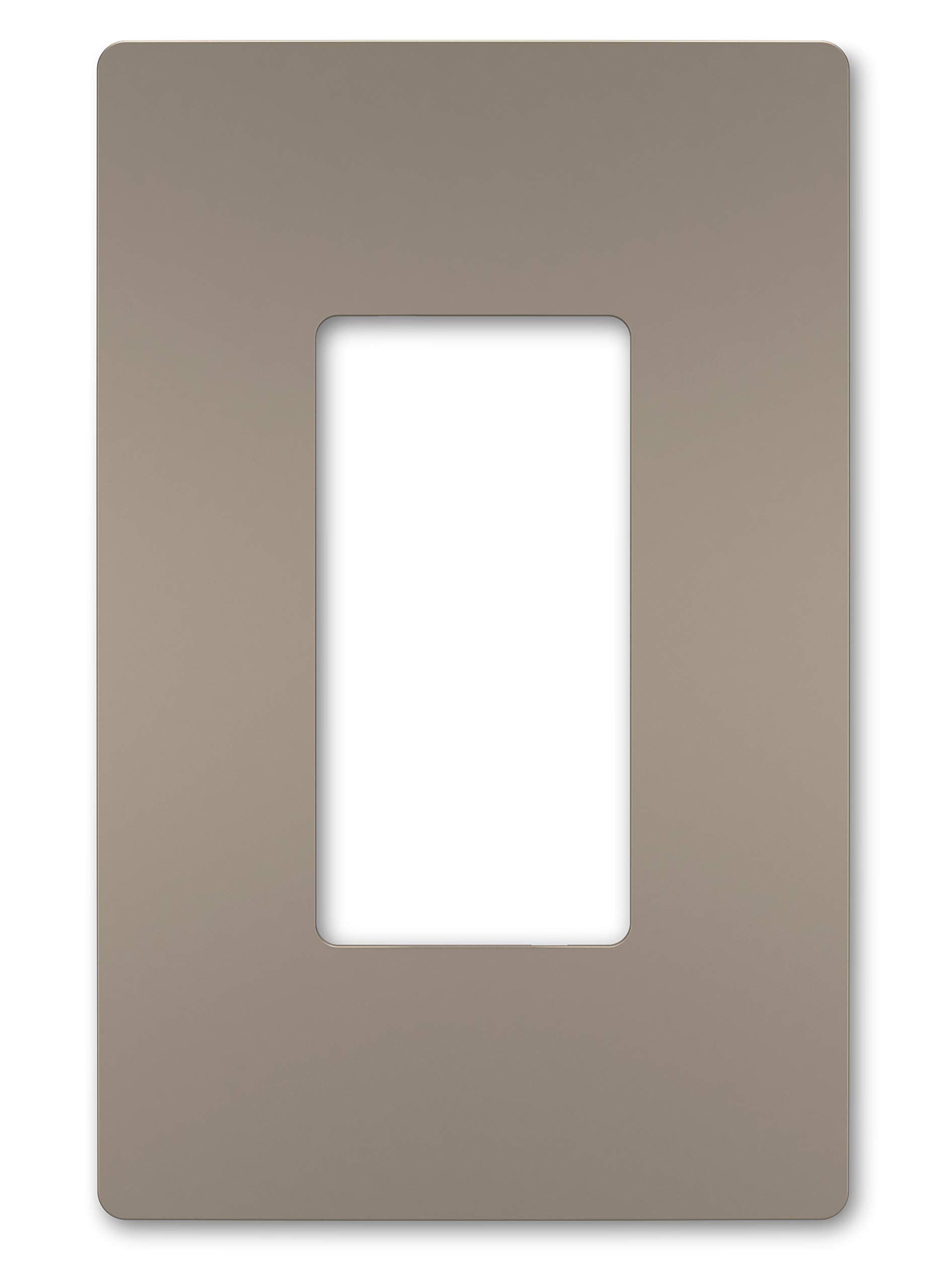 Legrand Radiant Screwless Wall Plates for Decorator Rocker Outlets - 1-Gang Brushed Nickel Cover (RWP26NICC6) - Perfect for Modern Home & Office Electrical Outlet Upgrades