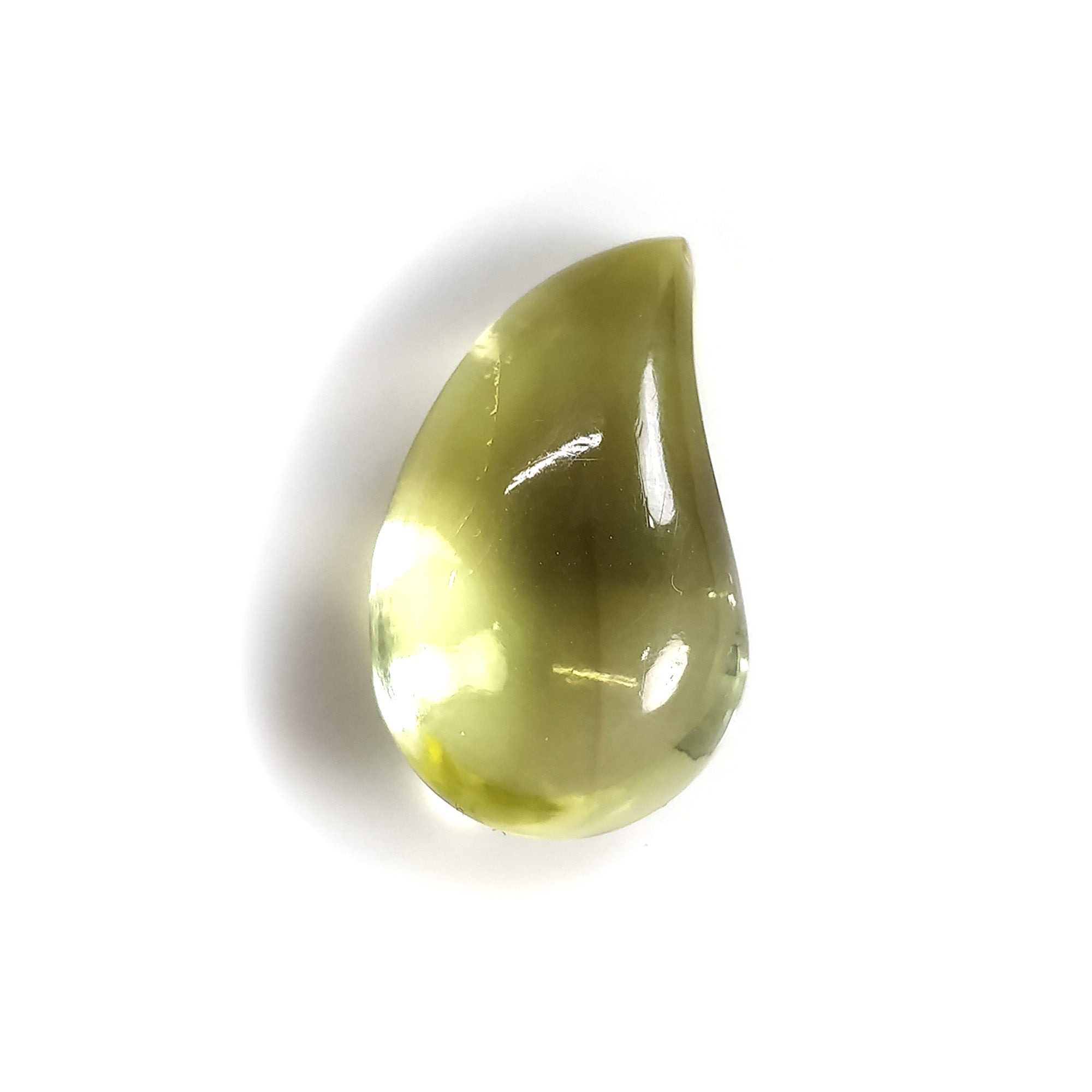Natural LEMON QUARTZ Gemstone Cabochon - 12.45cts Untreated Unheated Quartz, 19.5x11.5mm Irregular Shape for Jewelry Making, Wire Wrapping & Healing Crystals Collection