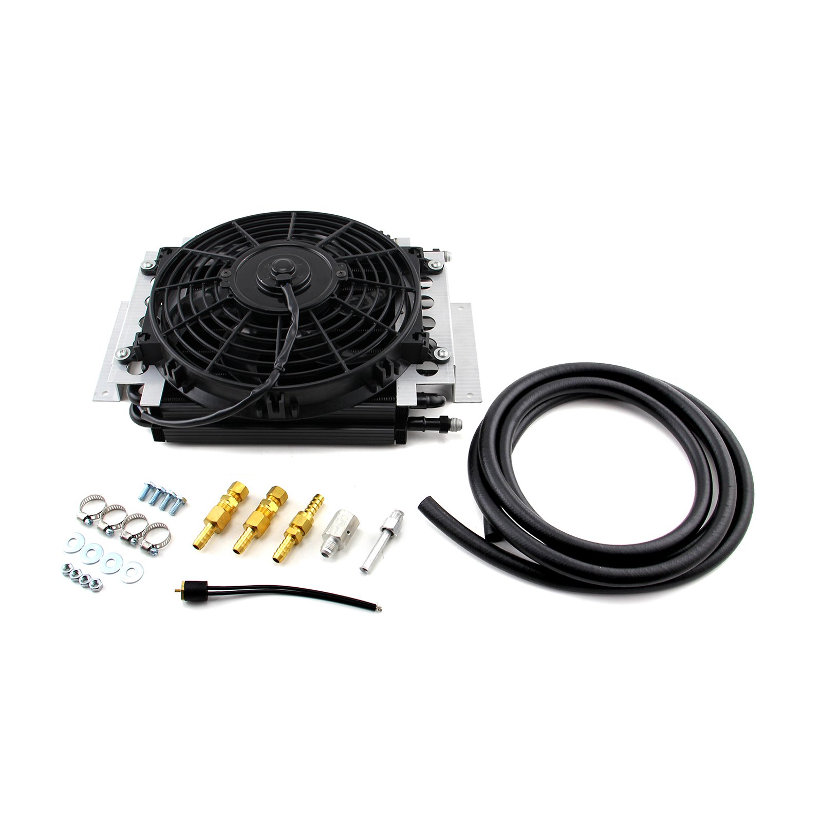 Speedmaster PCE187.1001 Dual Pass Transmission Oil Cooler with Fan Kit - High Performance Cooling for Racing, Towing & Off-Road Vehicles