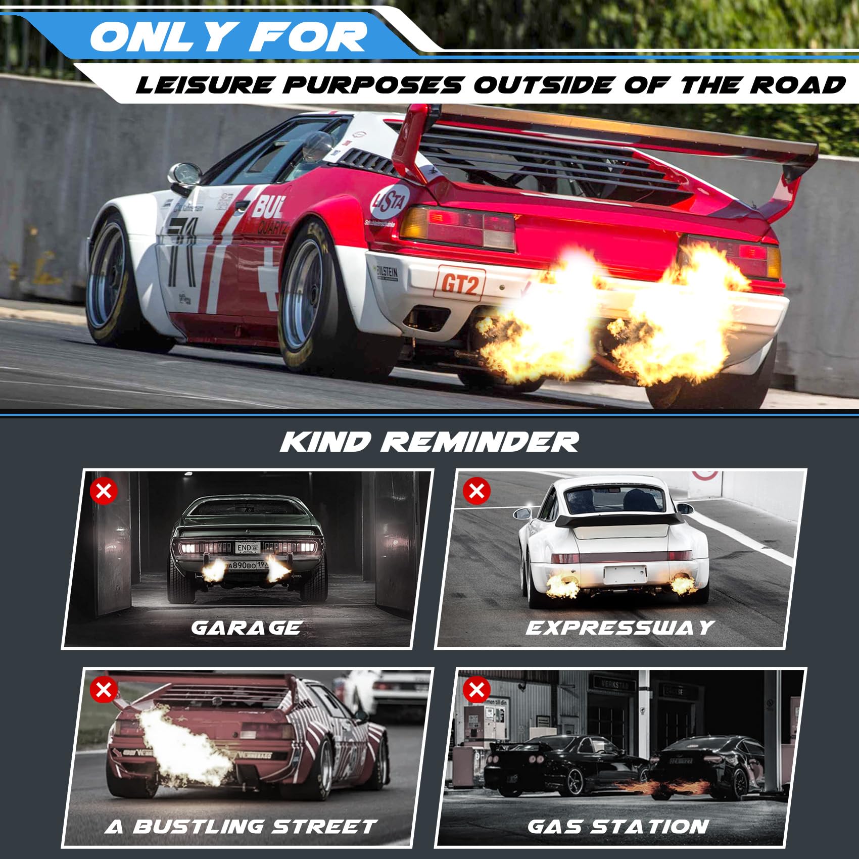 Car & Motorcycle Exhaust Flame Thrower Kit - High Performance Flame Kit with Easy Installation Parts & Guide - Perfect for Car Shows, Racing Events & Custom Vehicle Upgrades