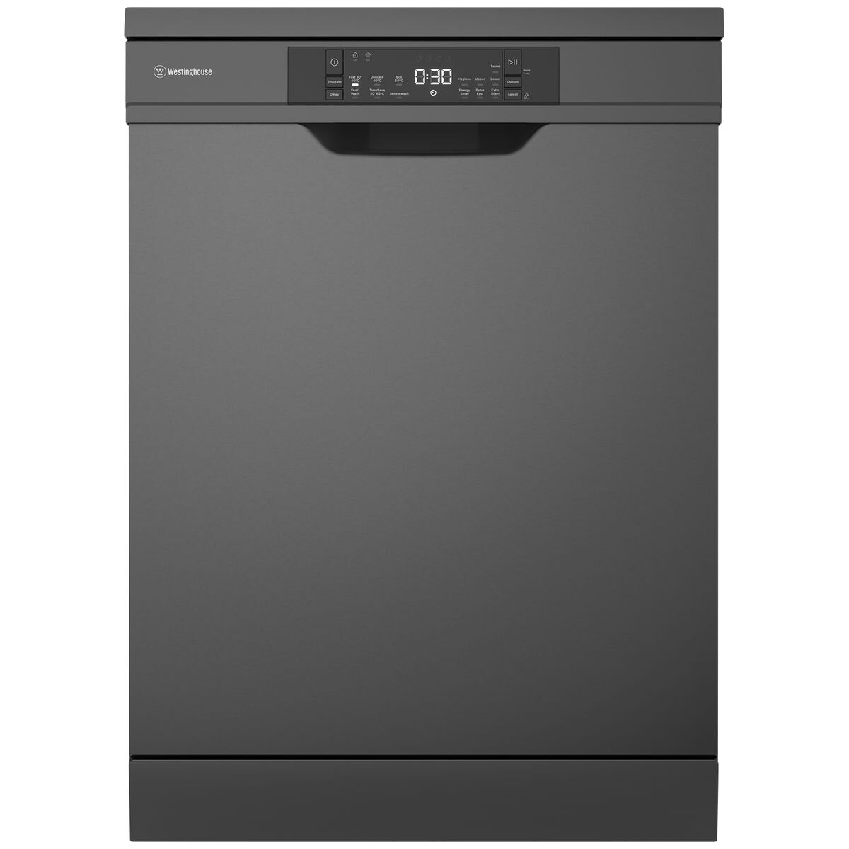 Westinghouse 60cm Built-in Dishwasher with Auto Door - Dark Stainless Steel (WSF6606KXB) - Perfect for Modern Kitchens & Small Spaces