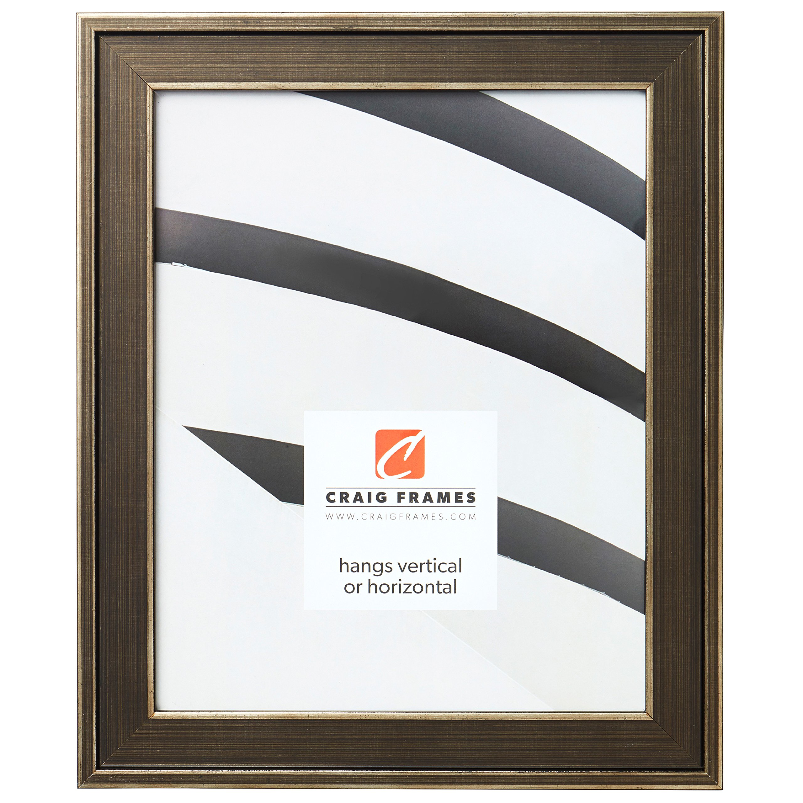 Craig Frames Metropolis 4x10 Inch Antique Pewter Picture Frame - Perfect for Wall Art, Family Photos & Office Decor