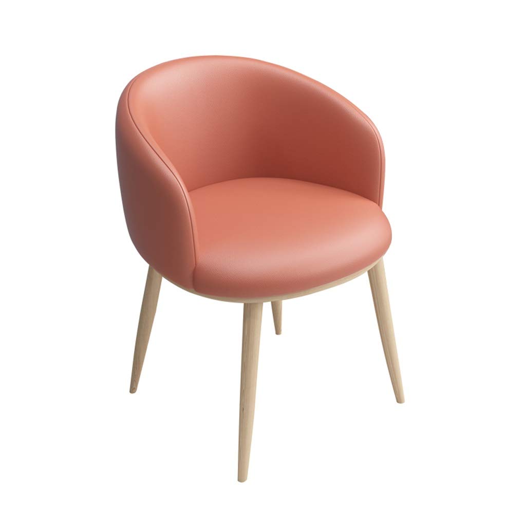 Red Dining Chair - Restaurant, Cafe, Living Room & Bedroom Armrest Chair with Backrest - Comfortable Sofa Chair for Leisure, Dressing Table & Computer Desk - Perfect for Home, Office & Commercial Use