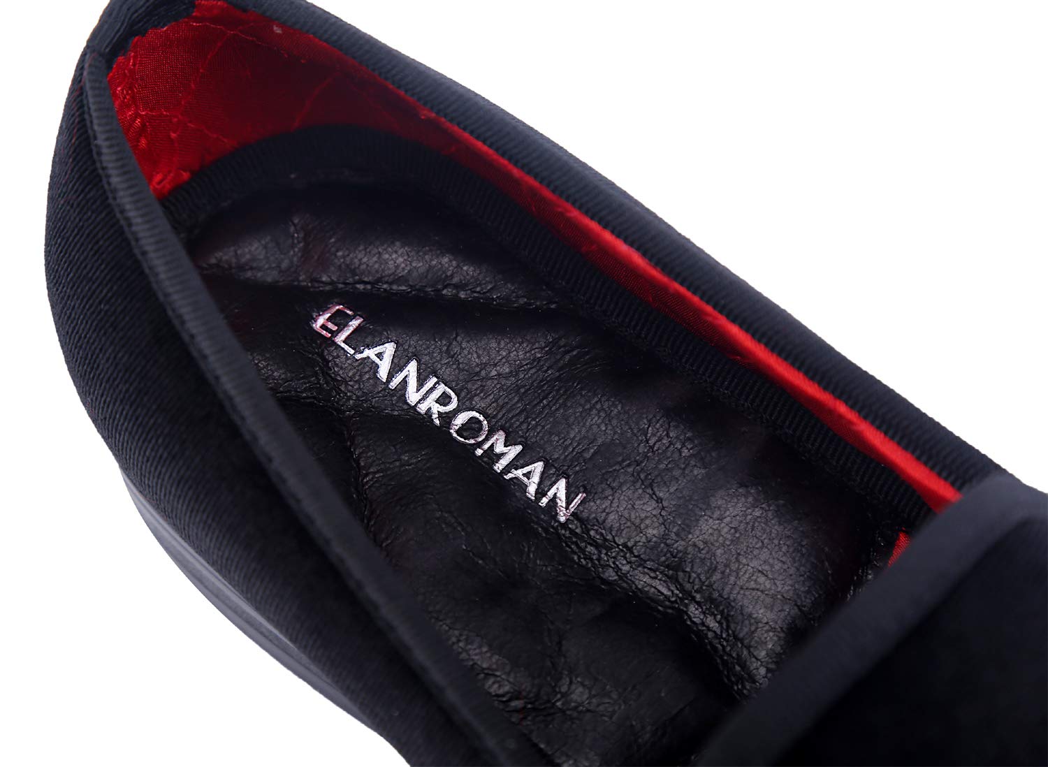 ELANROMAN Men's Velvet Embroidered Loafers - Fashionable 1.0 & 2.0 Dress Shoes for Wedding, Prom, Party & Formal Occasions - Comfortable Slip-On Shoes for Business, Office and Special Events