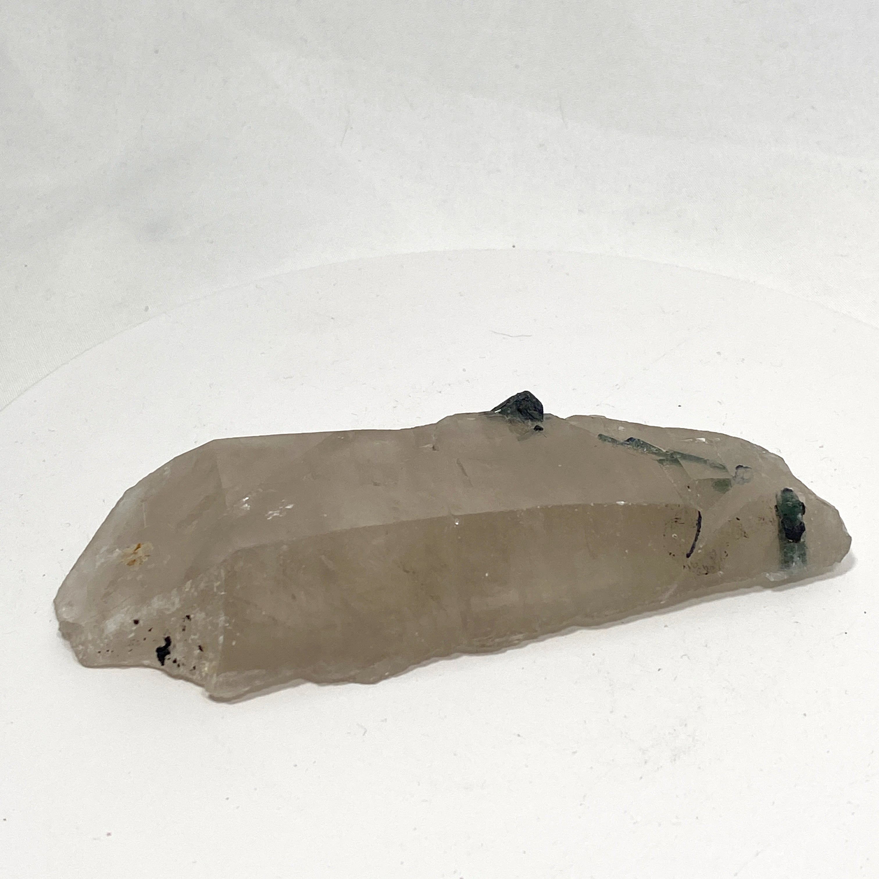 Natural Green Tourmaline on Quartz Crystal Specimen - GTQ 01 | Healing Stone for Meditation, Energy Work & Home Decor