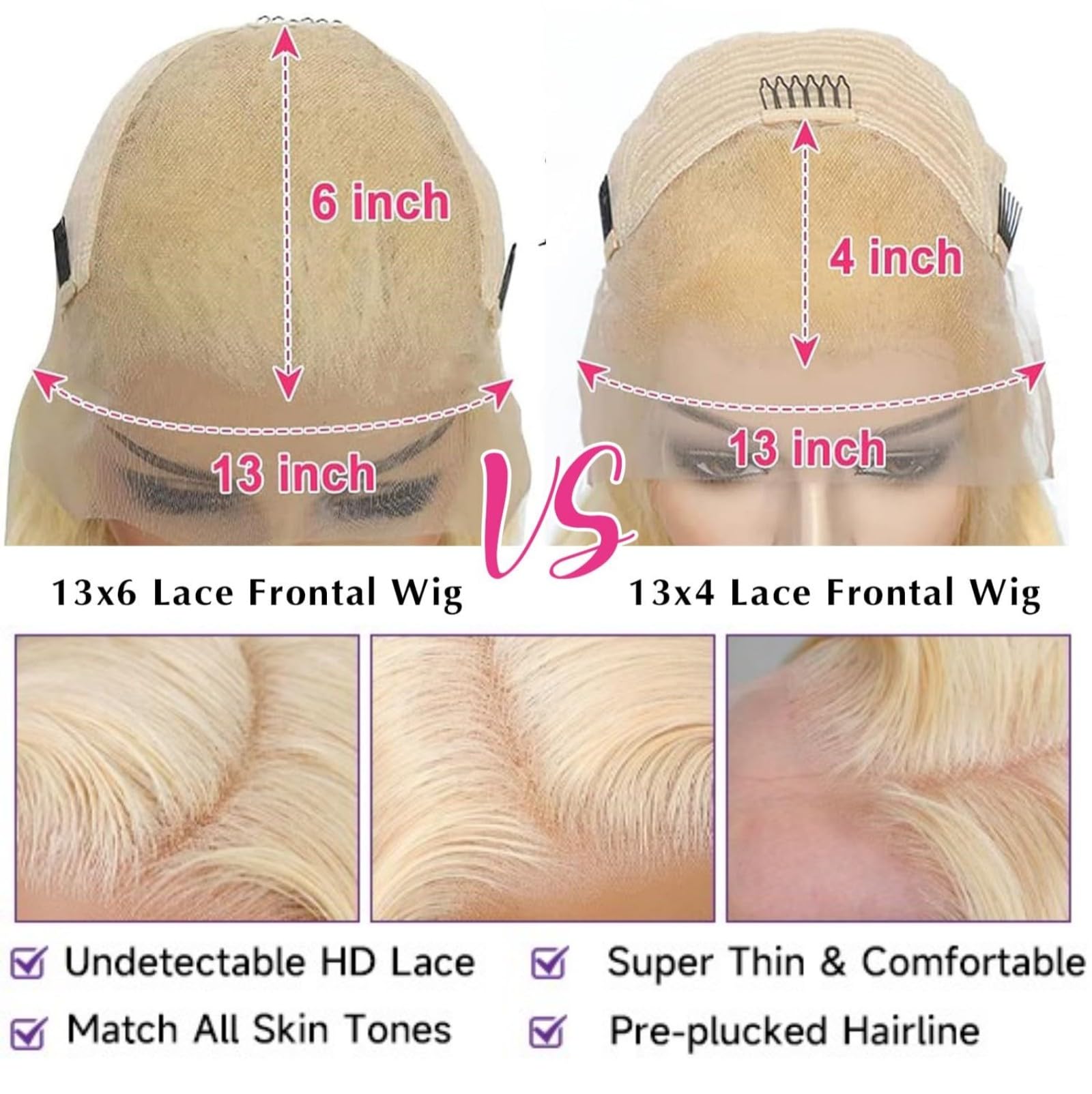 30 Inch 613 Blonde Human Hair Lace Front Wig - 210% Density 13x6 HD Lace Frontal with Pre-Plucked Baby Hair & Body Wave Texture | Perfect for Daily Wear, Cosplay, and Special Occasions