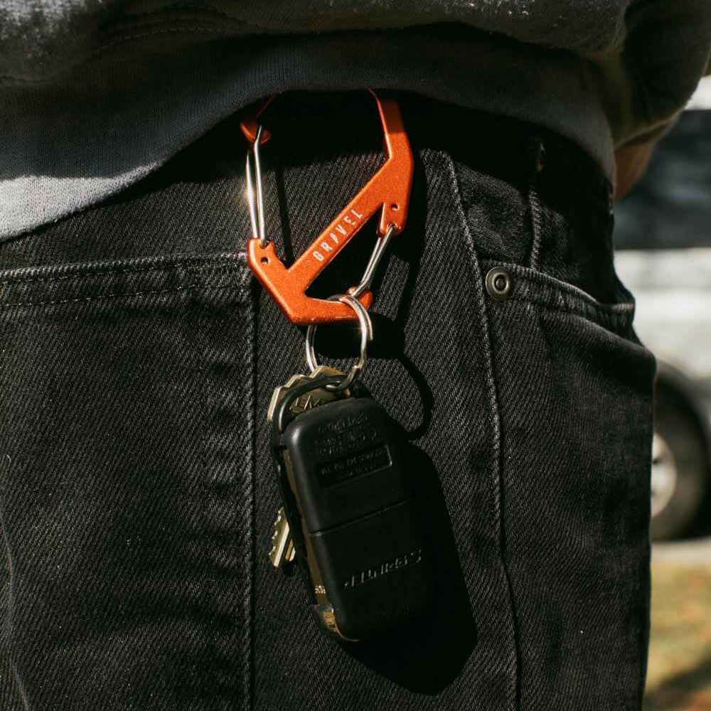 Heavy Duty Double Gated Carabiner - 5000LBS Capacity, Orange Climbing Carabiner for Rock Climbing, Hiking, Camping & Outdoor Safety Gear