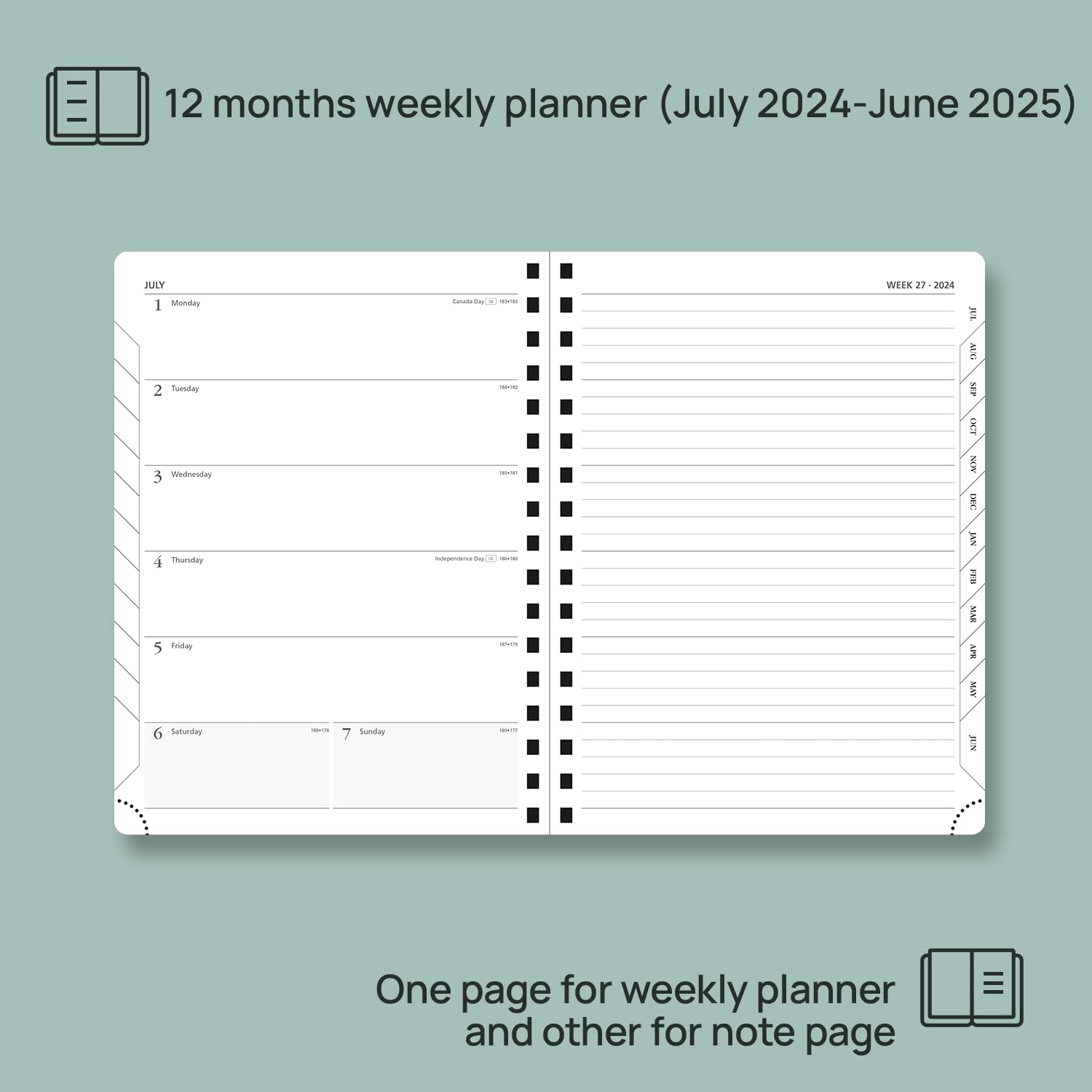 POPRUN 2024-2025 Weekly Planner - 8.5