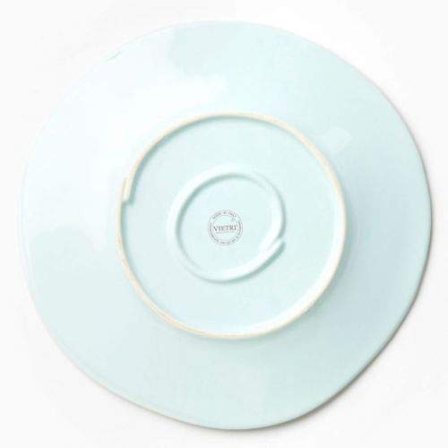 Vietri Lastra Aqua 12 Inch Stoneware Dinner Plate - Handcrafted Ceramic Dinnerware for American Dining, Perfect for Everyday Meals & Special Occasions