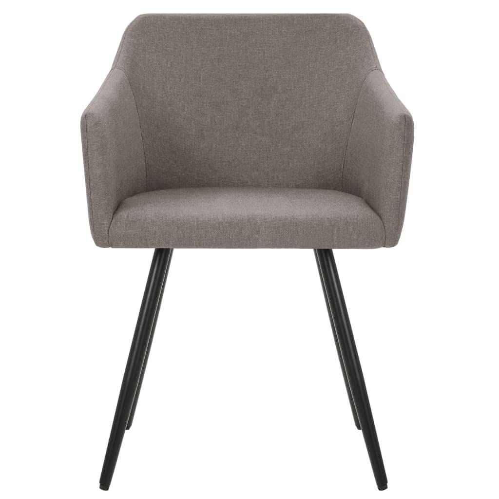 vidaXL Modern Taupe Fabric Dining Chairs Set of 4 - Comfortable Ergonomic Design with Durable Metal Frame - Perfect for Dining Room, Kitchen, Restaurant & Home Decor