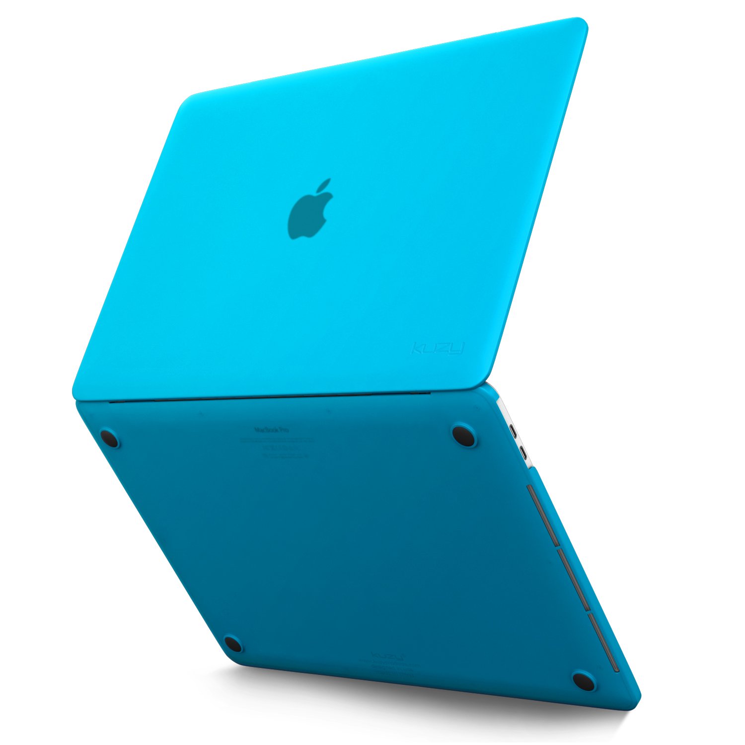 Kuzy Hard Shell Case for MacBook Pro 15 inch (2016-2019 Models A1990 A1707) - Protective Cover Compatible with Touch Bar - Aqua Blue Laptop Case for Work, Travel & School