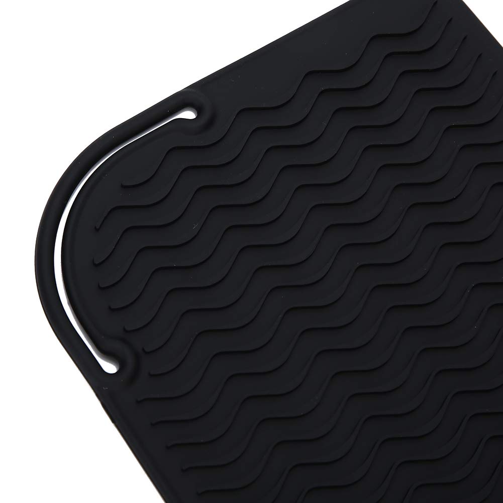 Heat Resistant Silicone Hair Straightener Cover - Non Slip Travel Wrap for Flat Iron & Curling Iron, Black | Perfect for Home, Salon & On-the-Go Styling