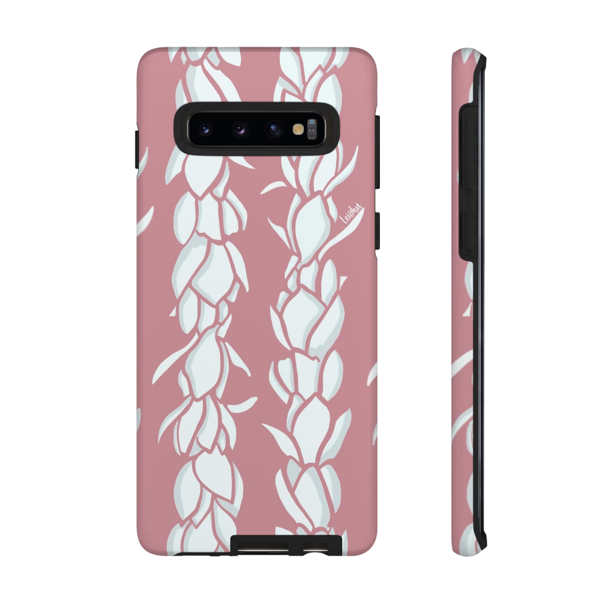 Pikake Lei Hawaiian Flower Necklace & Samsung Galaxy Phone Case - Perfect for Luau Parties, Beach Vacations & Everyday Use