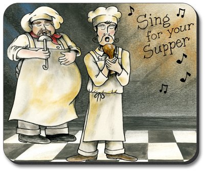 Art Plates Sing for Supper Mouse Pad - Non-Slip Gaming & Office Desk Mat for Computers, Laptops - Perfect for Work, Gaming & Home Office Use