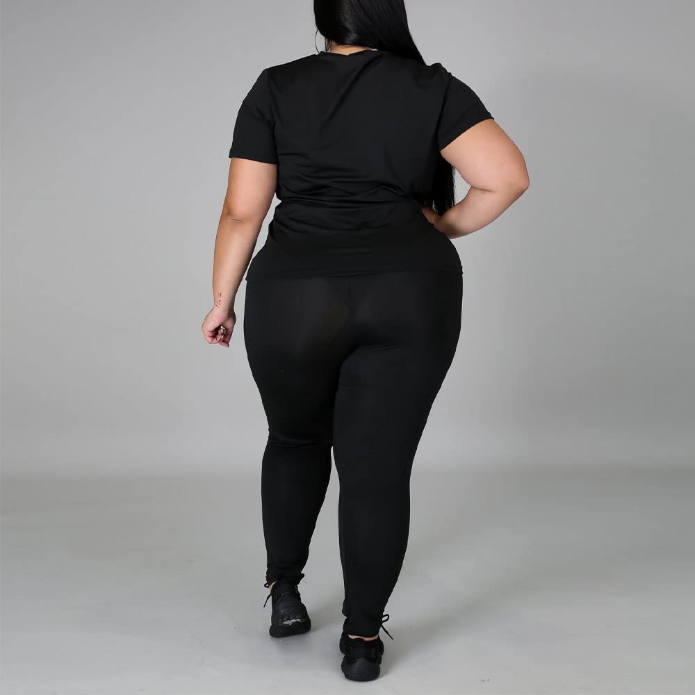 PINSV Plus Size Women's 2-Piece Outfit Sets (1X-5X) - Comfortable & Stylish Casual Wear for Work, Travel & Everyday Fashion