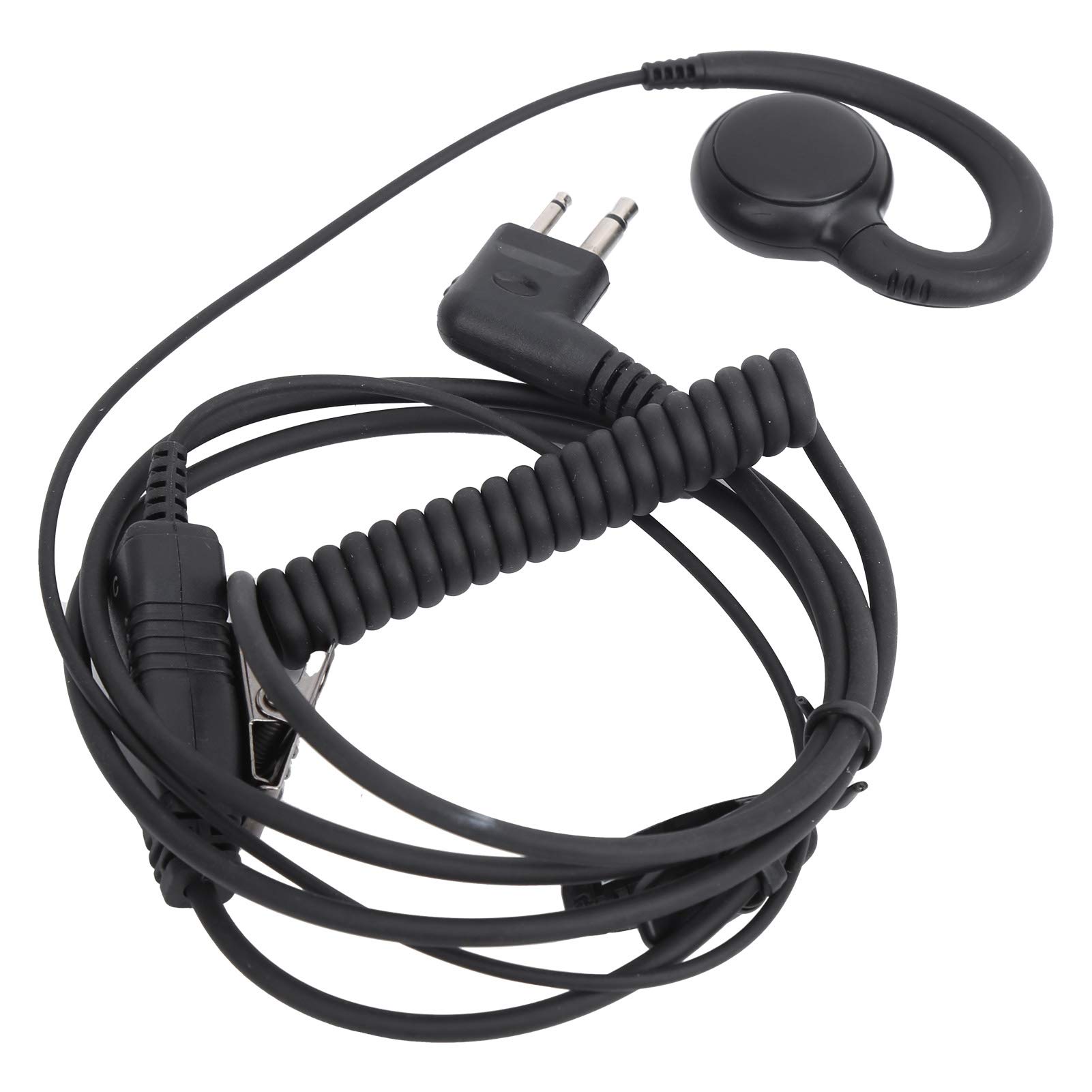 Motorola Walkie Talkie Headset with Rotatable Earpiece - Coiled Cord Headset for GP2000 XTN500 XV1100 AXV5100 CLS1110 CP040 SP10 - Perfect for Security, Construction & Outdoor Communication