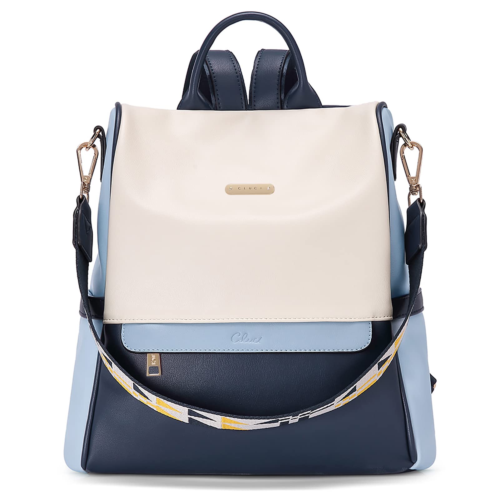 CLUCI Women's Leather Backpack Purse - Large Fashion Designer Shoulder Bag for Travel, College & Work | Stylish & Durable Ladies Handbag for Daily Commute, Business Trips & Campus Life