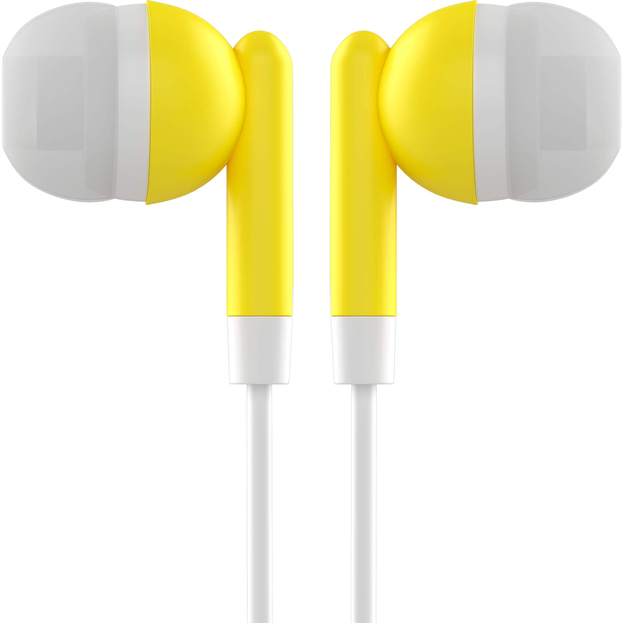 Maeline 400 Pack Bulk Yellow Earbuds with 3.5mm Headphone Plug - High Quality Wired Earphones for Schools, Gyms, Events & Retail Stores