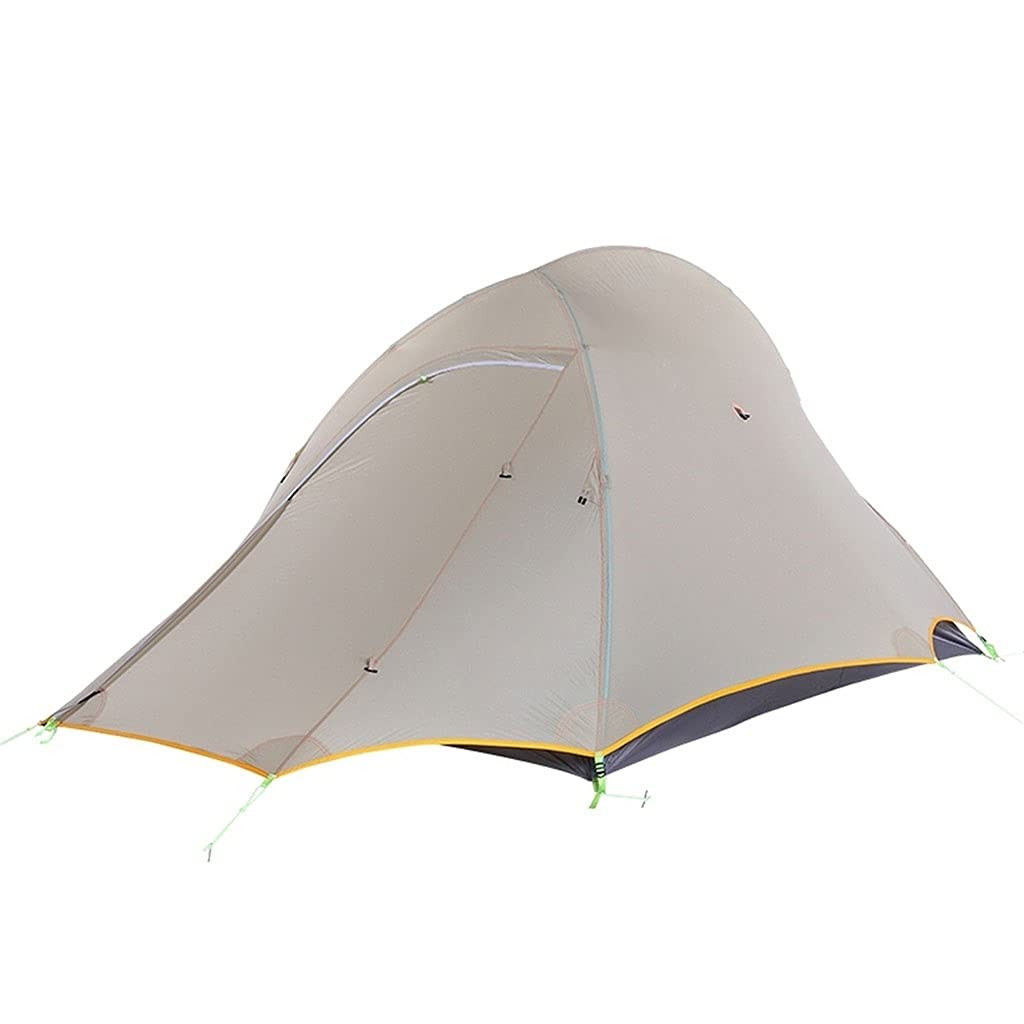 BPHUI 2-Person Camping Tent - Easy Setup, Waterproof & Double Layer for Hiking, Cycling & Outdoor Adventures - Spacious Gray Tent for Picnic, Backpacking & Family Camping Trips