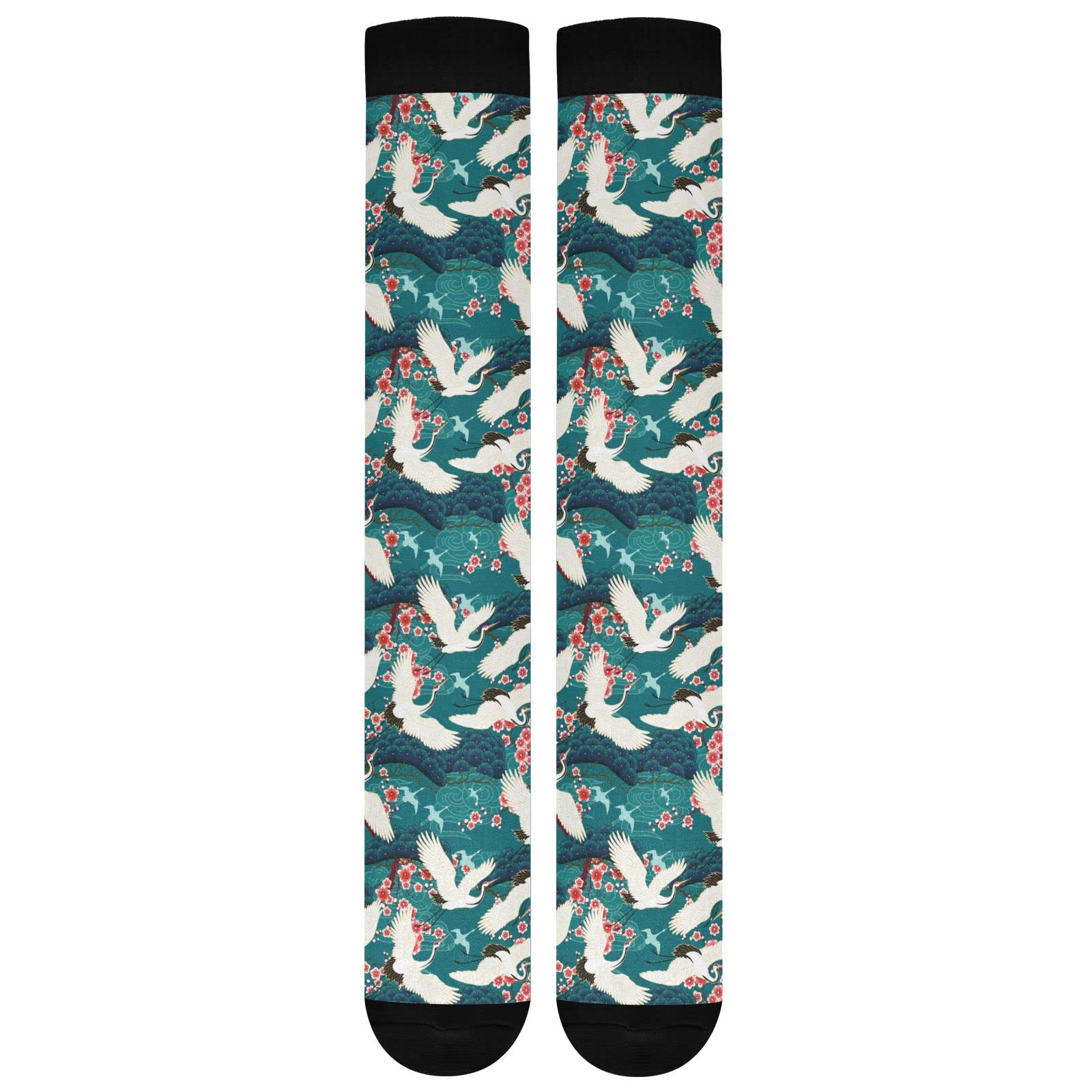 JUNZAN Magnolia Grey Compression Socks for Women & Men - Medical Grade Circulation Support Socks for Running, Cycling, Nursing & Travel - Improve Blood Flow & Reduce Swelling During Workouts & Long Shifts