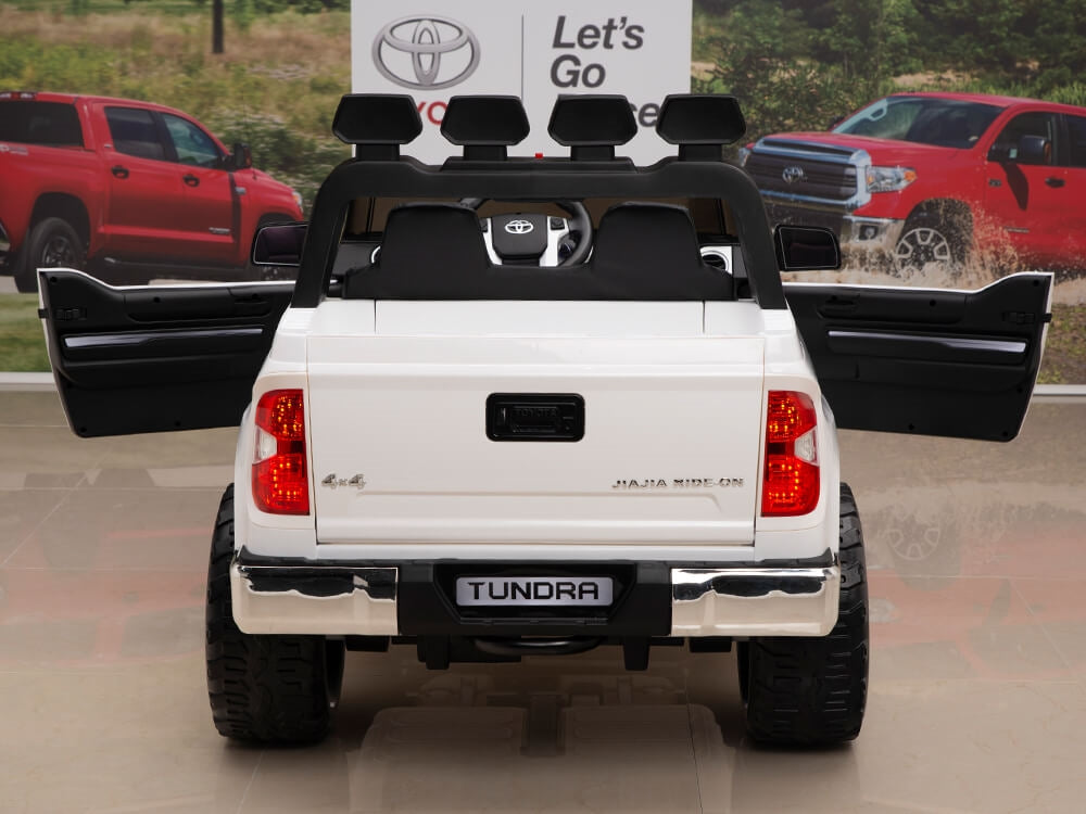 12V Kids Battery Powered Remote Control Toy Car - SPECIAL EDITION White Toyota Tundra Ride On Truck for Boys & Girls | Perfect for Indoor & Outdoor Play, Birthday Gifts, Backyard Fun