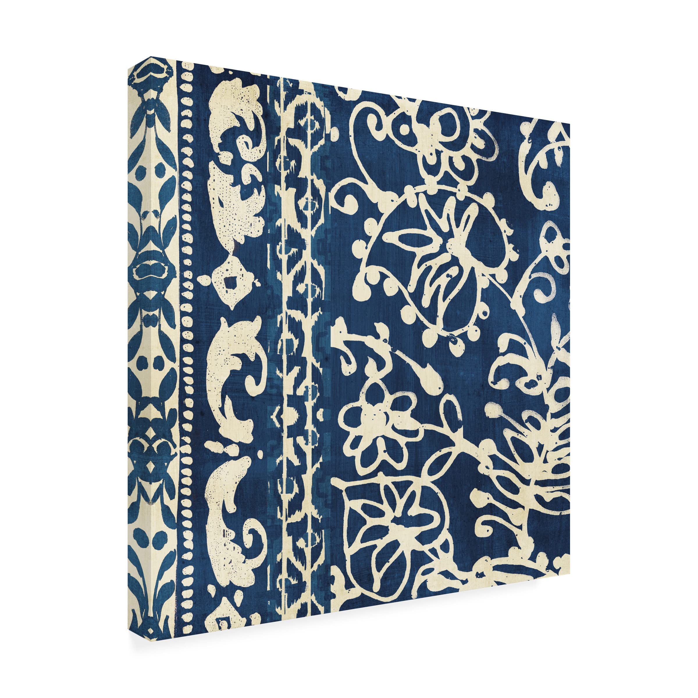 Bali Tapestry I Canvas Wall Art Print by Wild Apple - Tropical Bohemian Decor for Living Room, Bedroom & Office - Handmade Textured Artwork for Home & Commercial Spaces