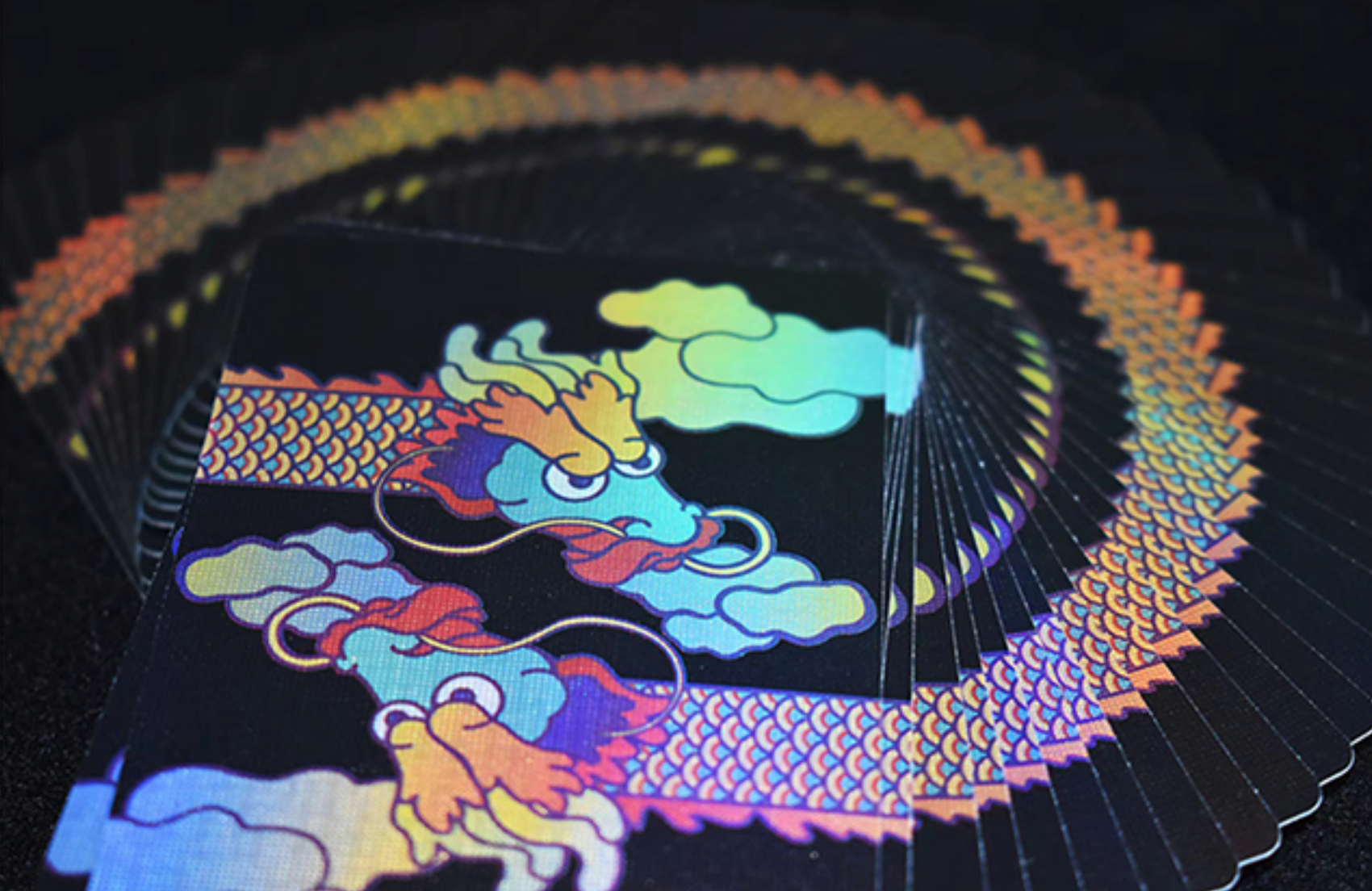 Premium Holographic King of Dragon Playing Cards - Unique Collectible Deck for Magic Tricks, Poker Games, and Gift Giving