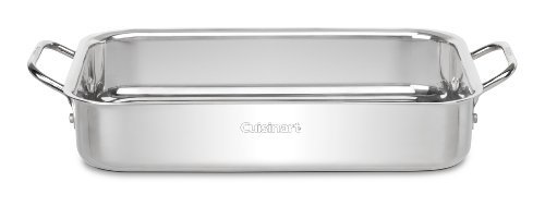 Premium 13.5 Inch Stainless Steel Lasagna Pan - Perfect for Baking, Roasting & Serving Italian Dishes at Home
