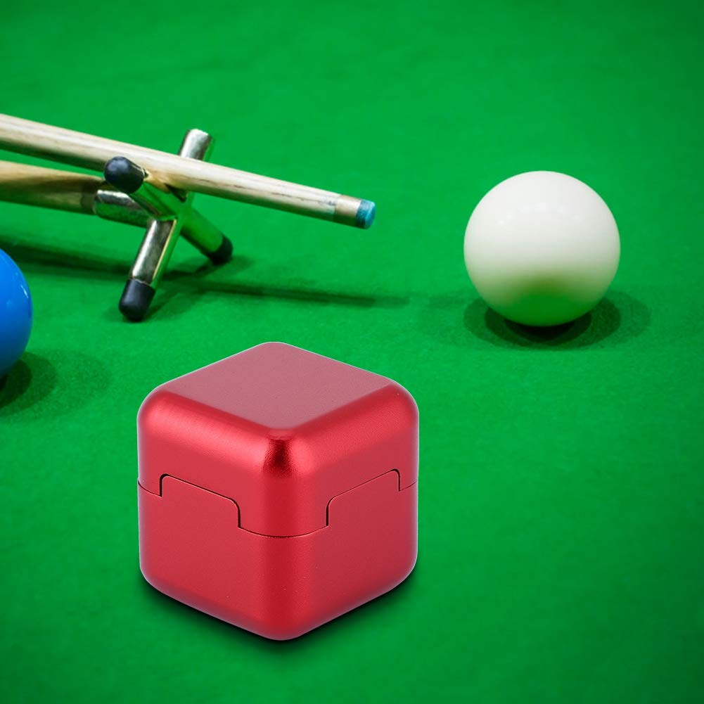 Premium Magnetic Billiard Chalk Holder - Universal Pool & Snooker Chalk Carrier with Protective Cover - Durable Aluminum Alloy Pocket Chalk Box (Red) - Perfect for Professional Players & Home Game Rooms