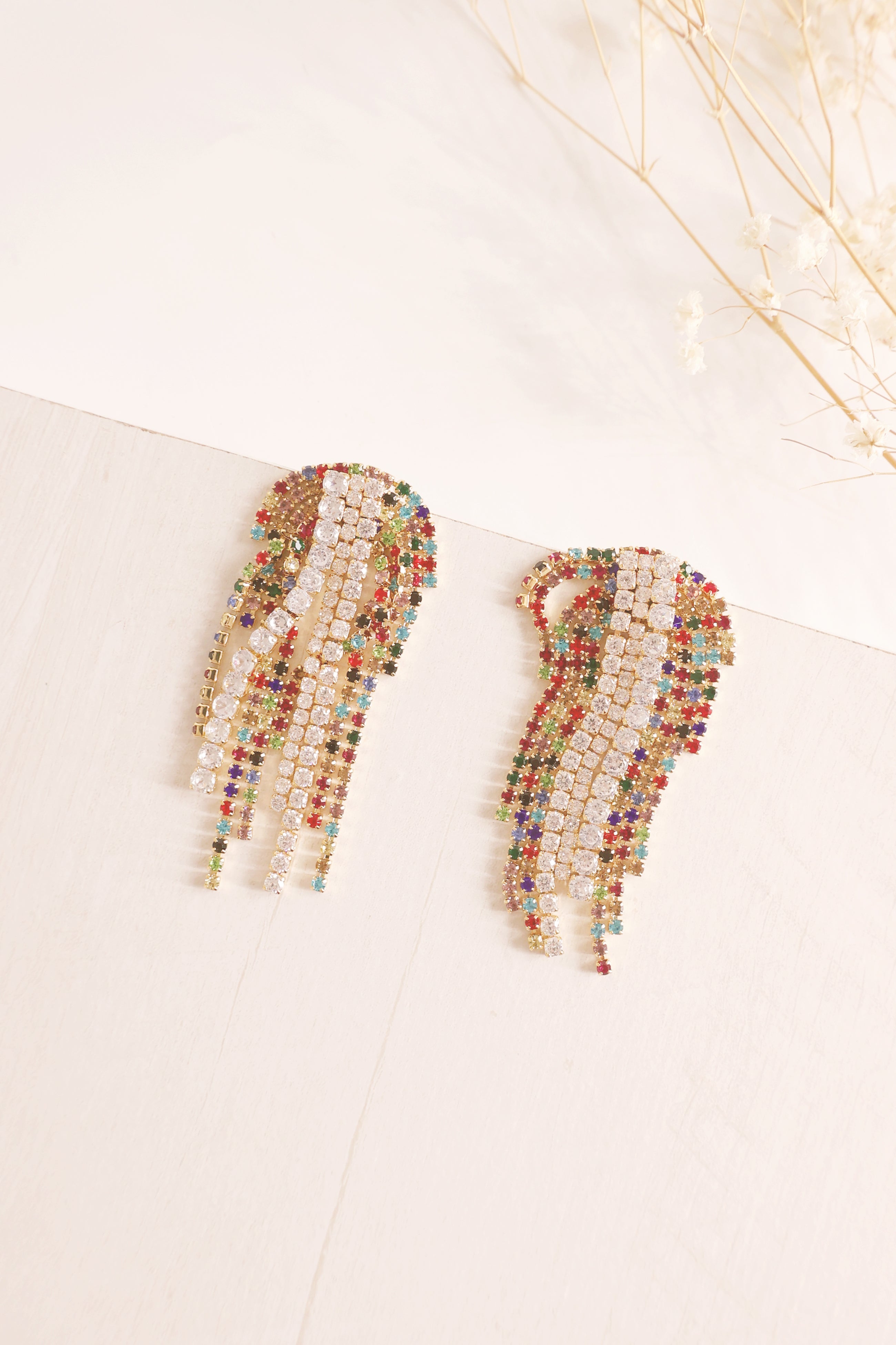 Tiffany Style Fringe Earrings for Women - Elegant Multi-Layered Dangle Earrings for Party, Wedding & Evening Wear