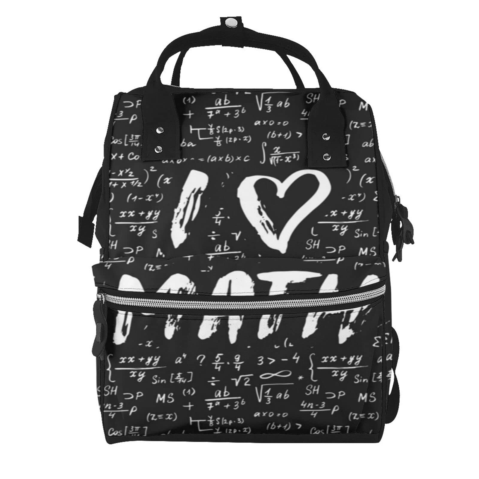Spacious Travel Backpack for Parents - Large Capacity Baby Diaper Bag with 'I Love Math' Design, Perfect for Moms & Dads on the Go - Ideal for Family Trips, Daycare, and Outdoor Adventures