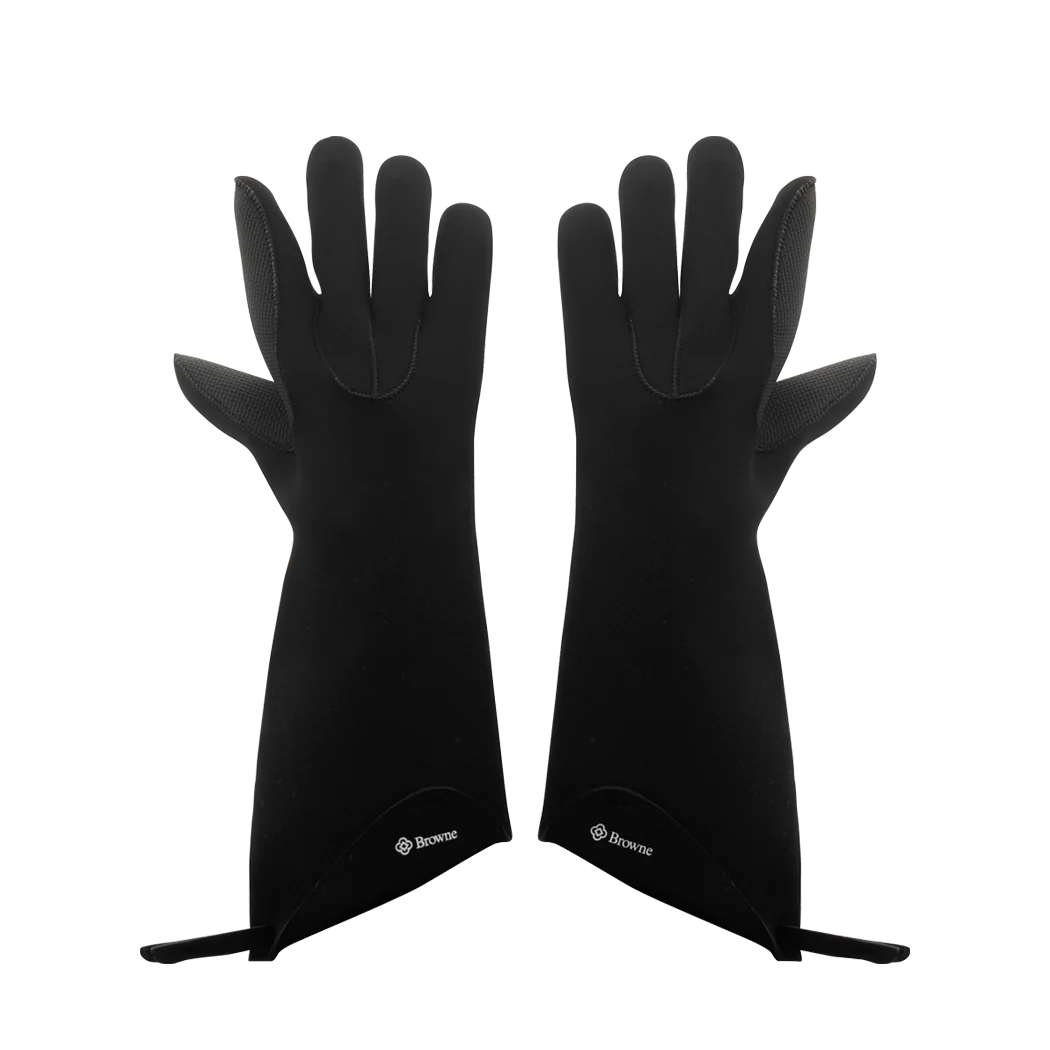 Browne 15 Kitchen Grips Finger Gloves - Heat Resistant & Non-Slip for Cooking, Grilling, Baking - Perfect for Handling Hot Pots, Pans, and Baking Trays