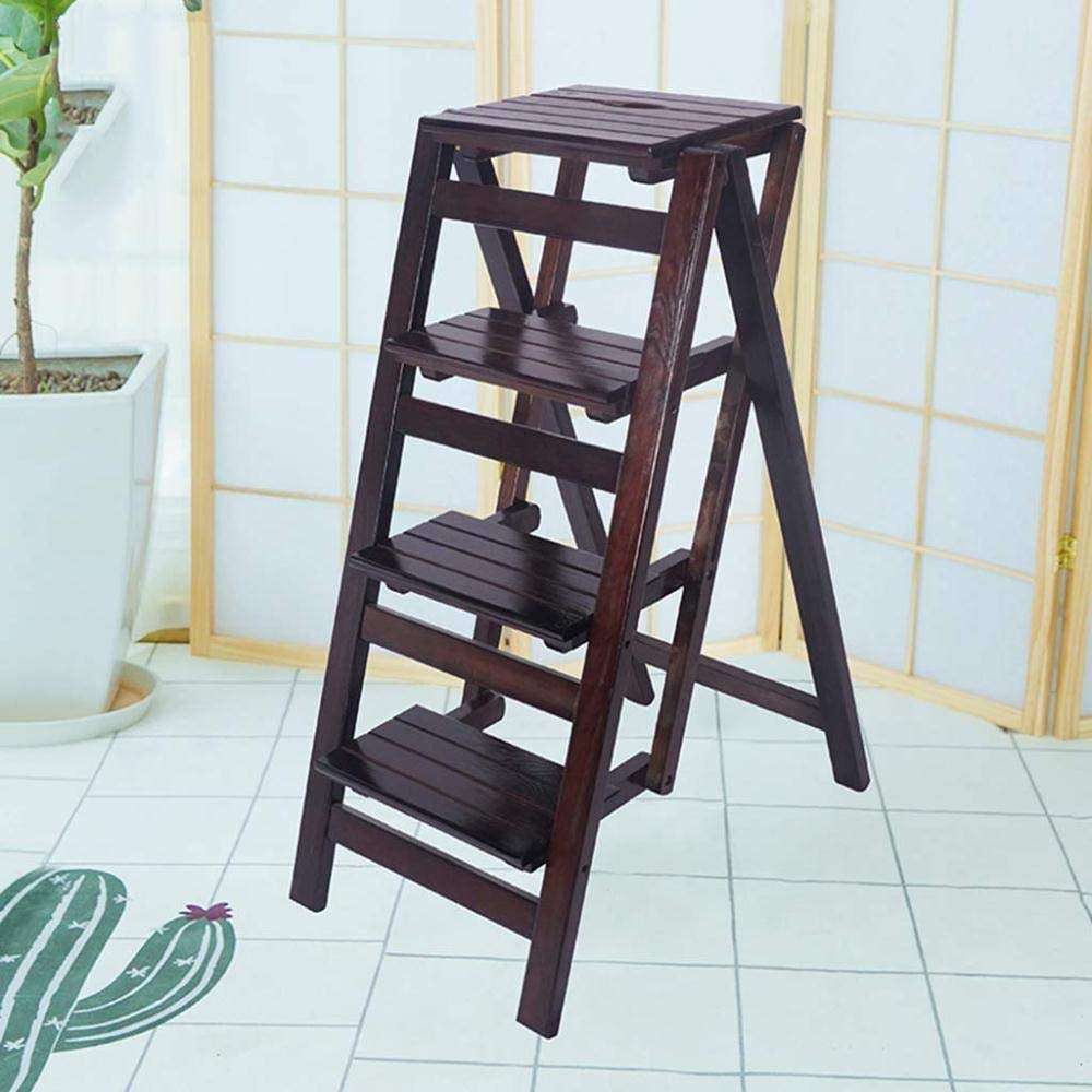 FADUNI 4-Tier Foldable Step Stool for Home, Kitchen, Office - Multi-Functional Ladder Stool for Library, Flower Stand, Shoe Bench - Indoor Climbing Stool for Kids & Adults