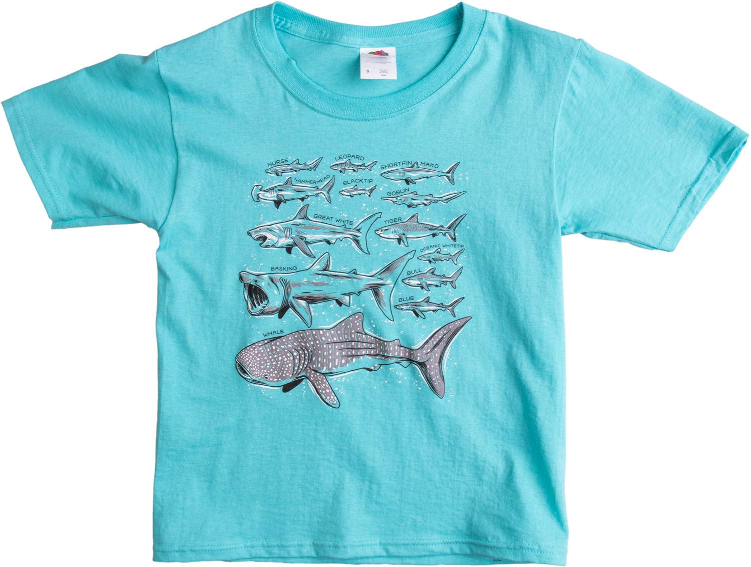 Shark Species Youth T-Shirt - Cool Ocean Themed Birthday Party Swim Shirt for Boys & Girls | Perfect for Beach Vacations, Pool Parties & Summer Outfits