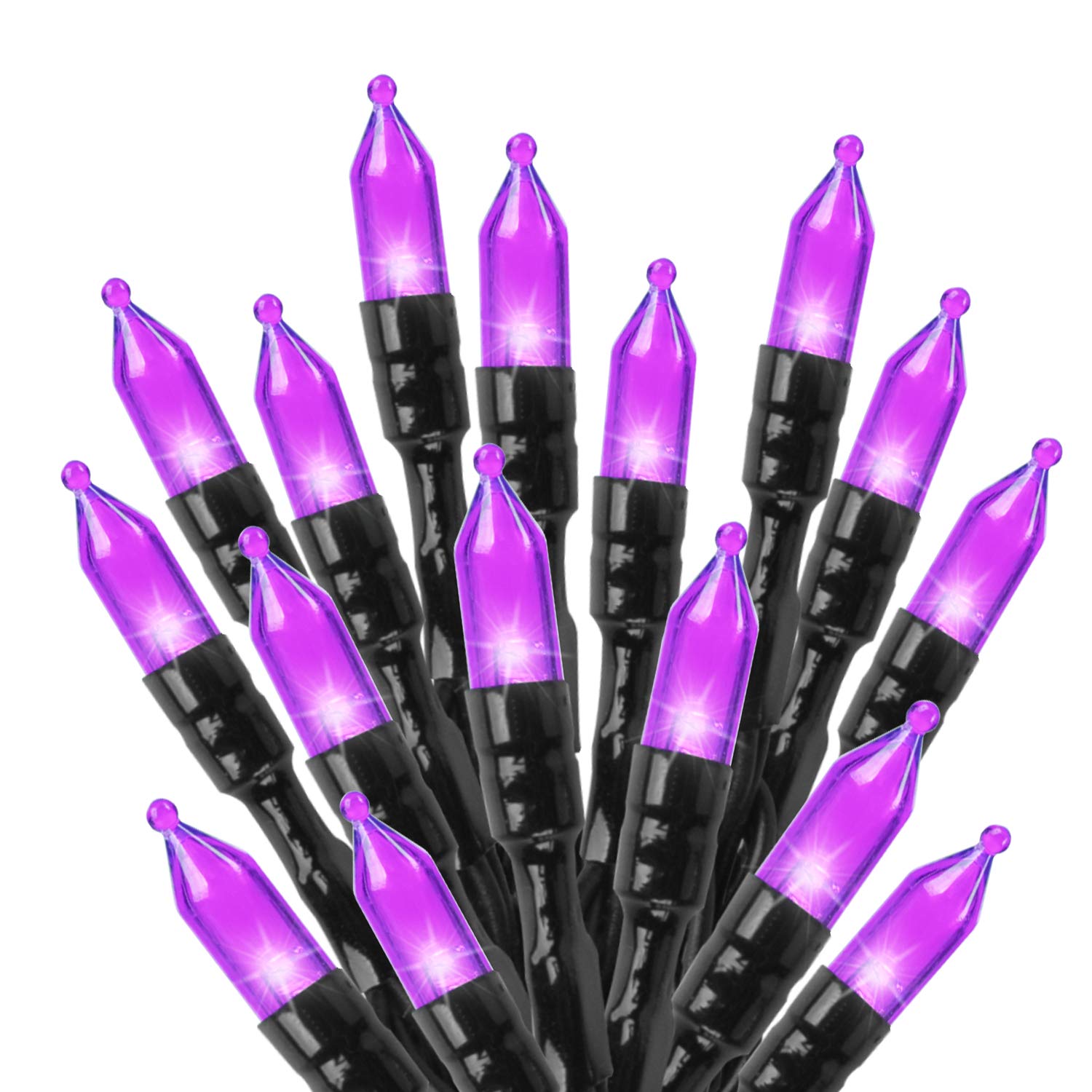 Minetom 200 LED Purple String Lights - 66Ft for Halloween, Christmas & Garden Decor