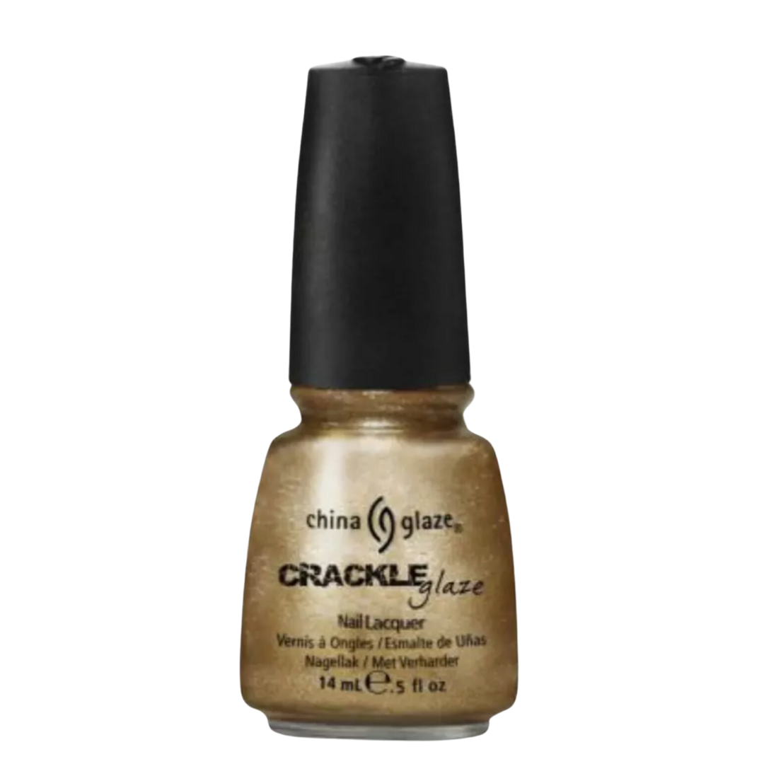 China Glaze Nail Lacquer - Tarnished Gold (80761) 0.5 fl oz - Metallic Gold Nail Polish for Professional Salon & Home Manicures