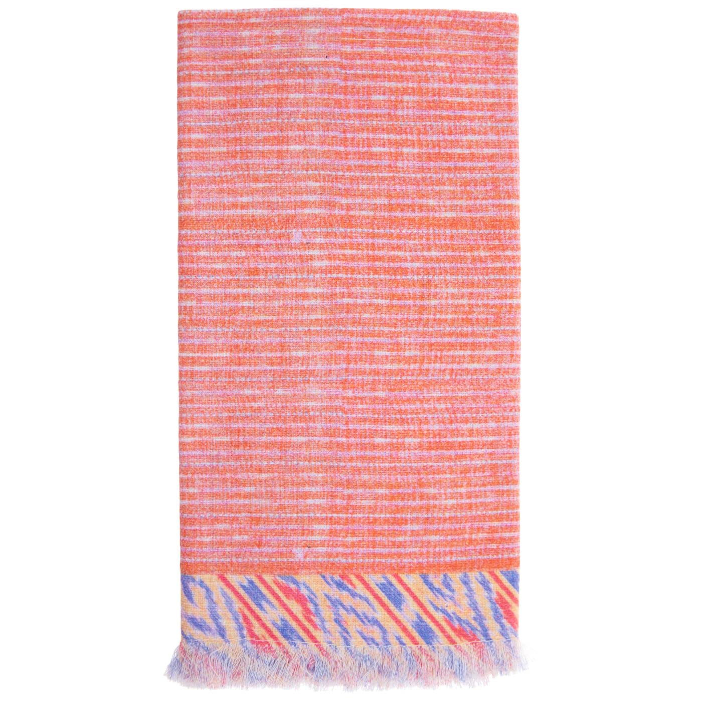 Spring Floral Cloth Napkins Set - Pink, Purple & Orange Fringed Edge for Kitchen, Dining Table, Party & Home Decor - Washable & Reusable for Everyday Use, Easter, Mother's Day & Bridal Showers