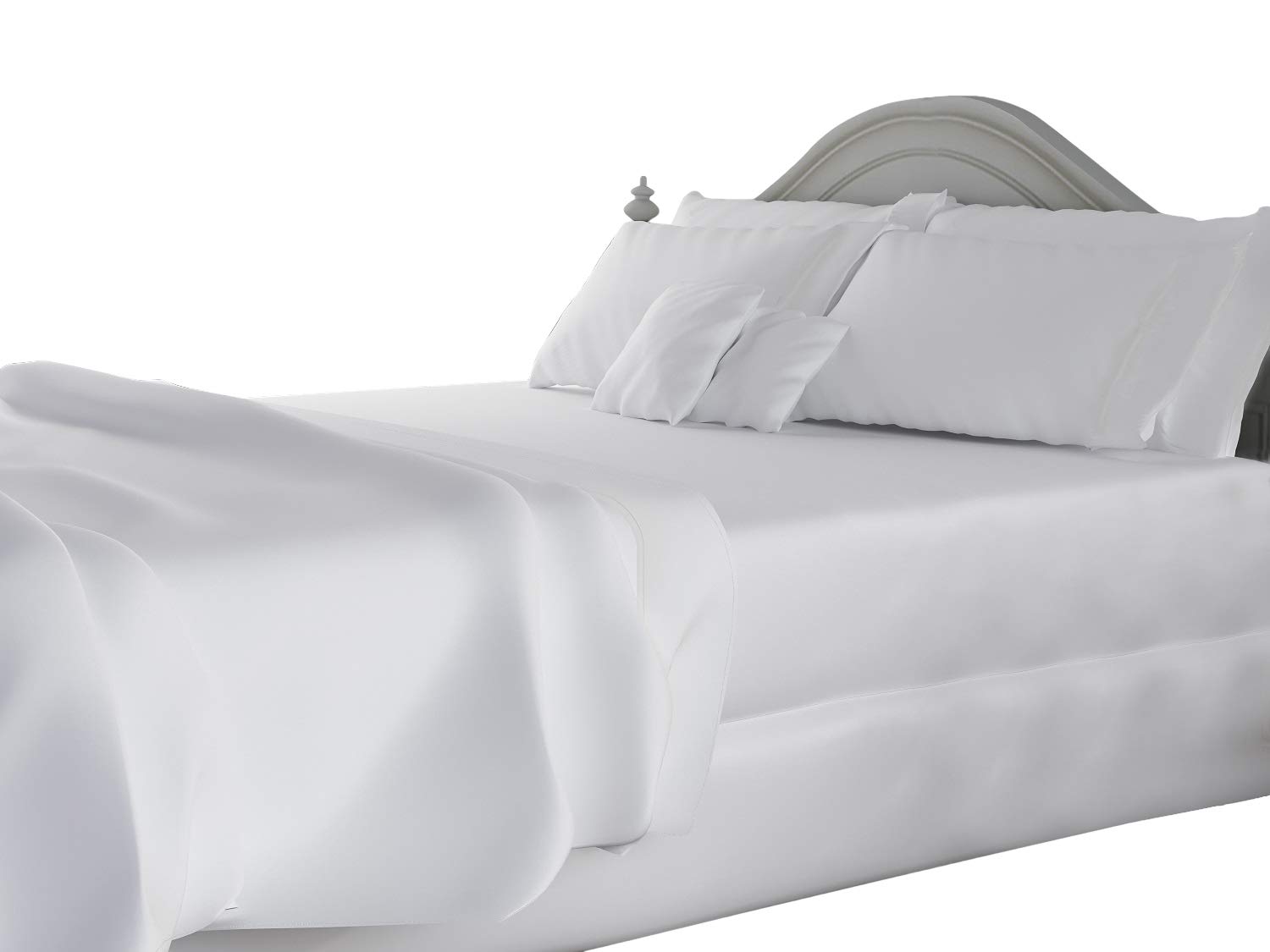100% Real Cotton Super Soft Luxury California King Sheets - 4 Piece 1000 Thread Count Bedding Set (White) for Ultimate Comfort & Breathability - Perfect for Master Bedrooms, Hotels, and Premium Sleep Experience