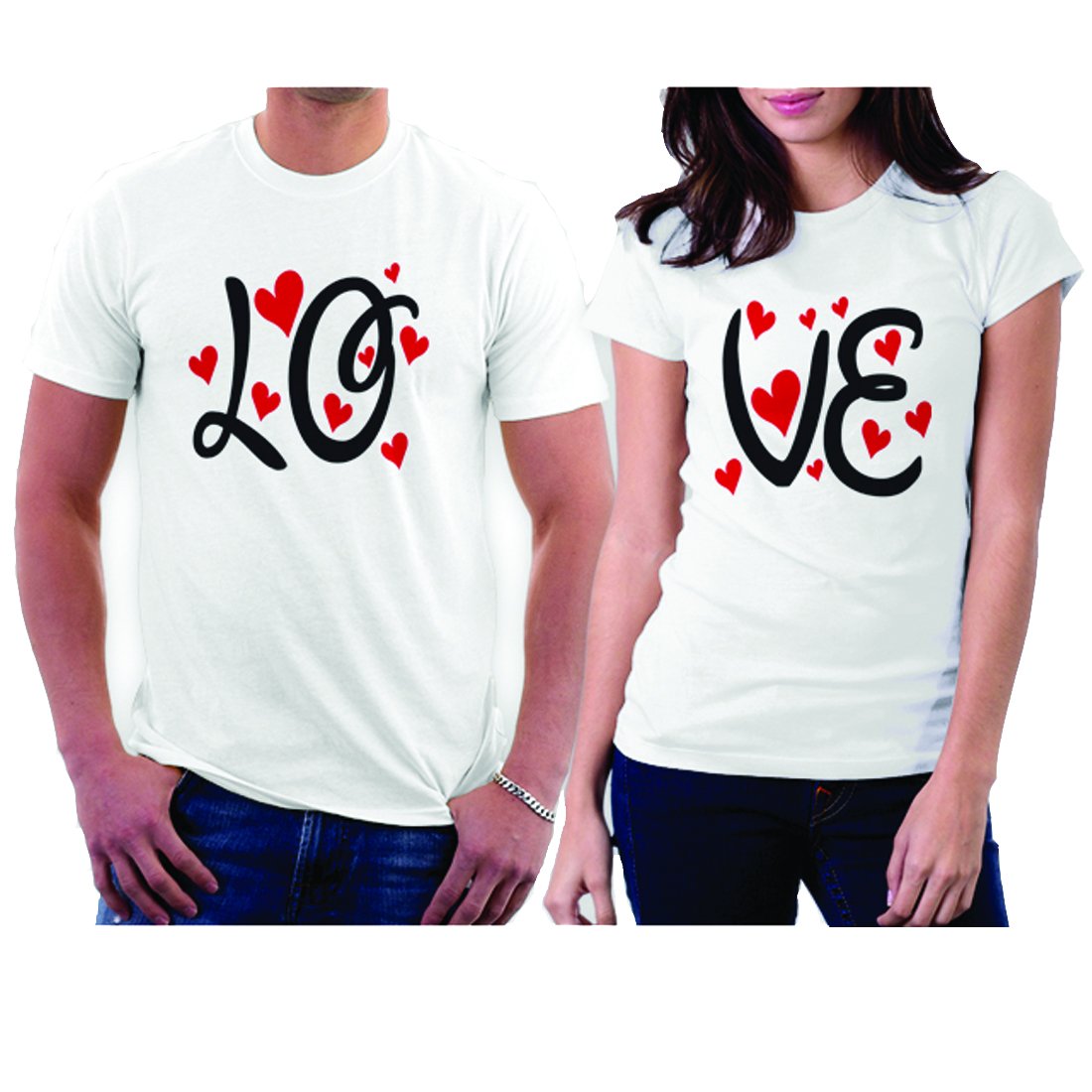 Mickey & Minnie Mouse Matching Couple T-Shirts - Two-Sided Printed Disney Love Tees for Couples, Best Friends & Family - Perfect for Valentine's Day, Anniversary & Disney Theme Parties