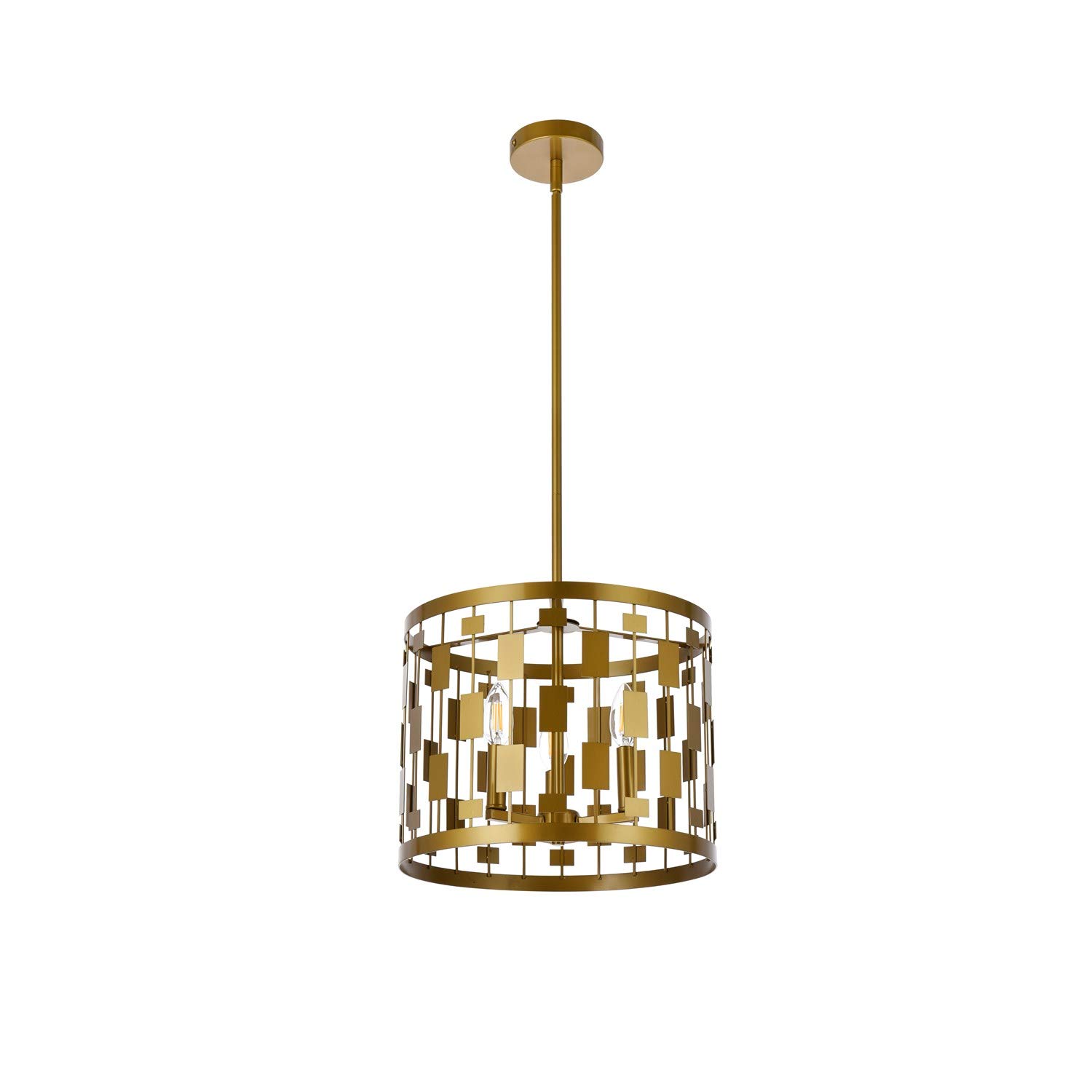 Levante 3-Light Brass Pendant Light Fixture - Modern Dining Room & Kitchen Island Lighting