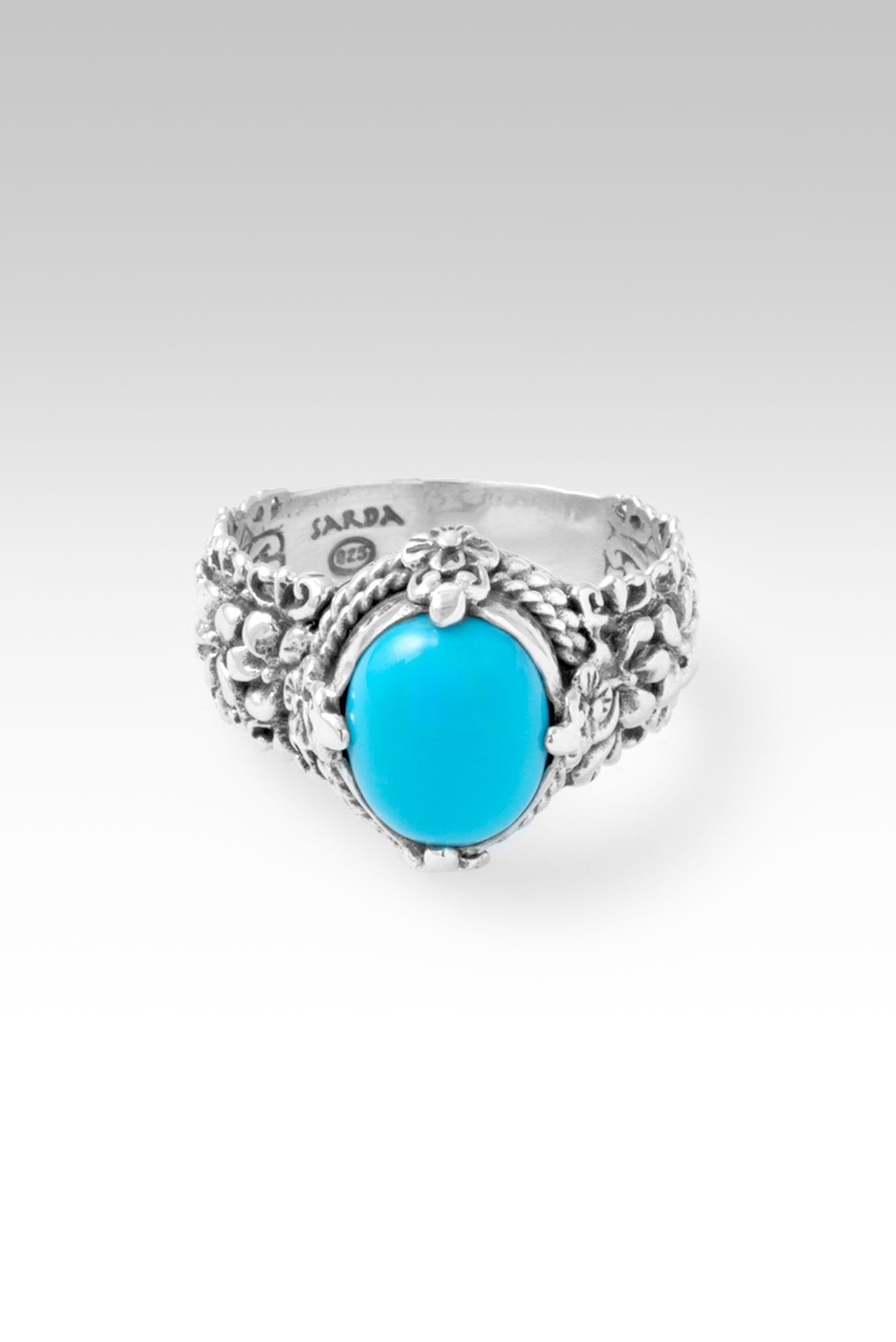 Sleeping Beauty Turquoise Garden Dreams Ring – Handmade Sterling Silver Boho Jewelry for Women – Perfect for Weddings, Parties & Everyday Wear