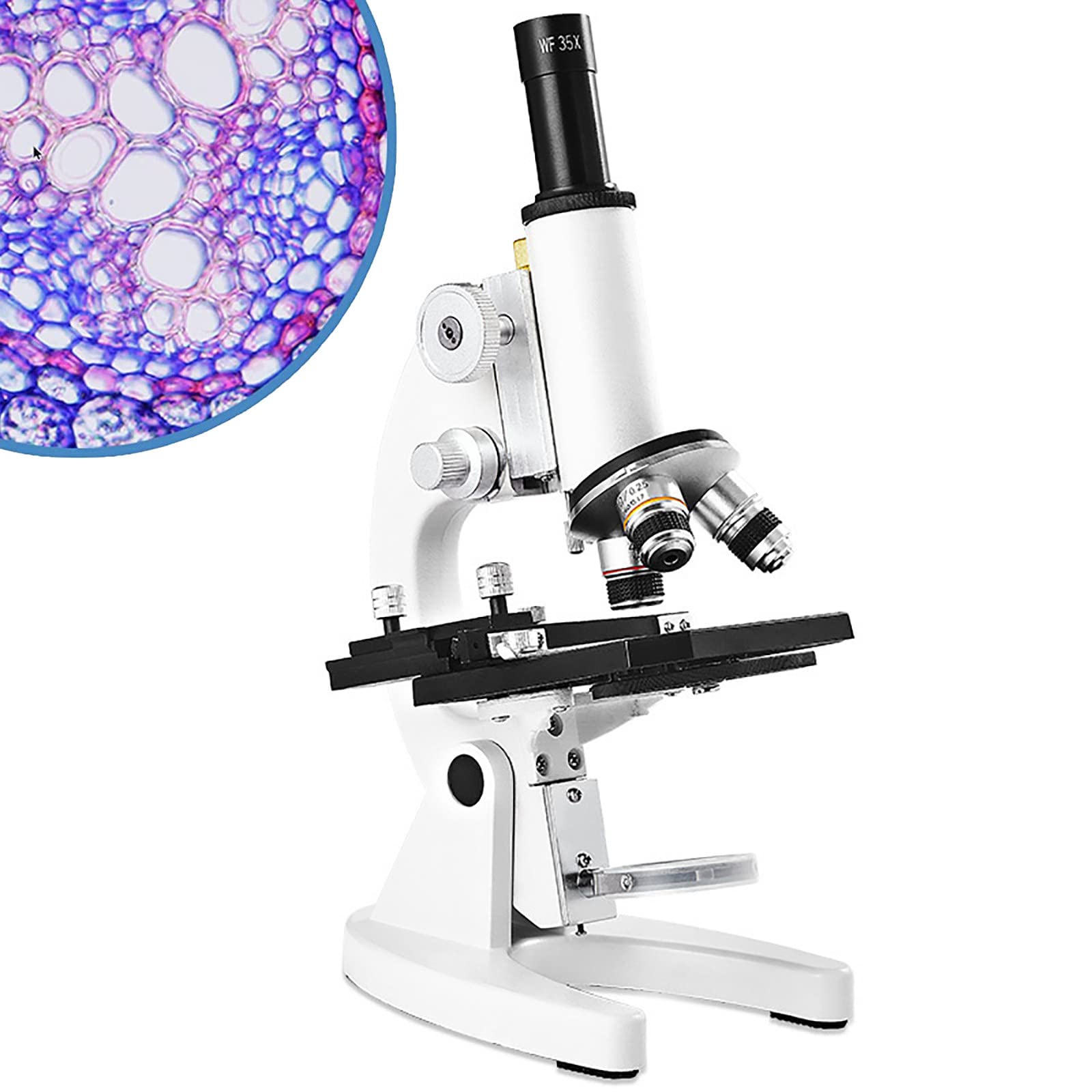 12000X-30000X High Power Monocular Microscope for Kids Science Experiments & Biology Learning - Professional Optical Microscope with Smartphone Adapter - Perfect for Home Schooling, Classroom Labs & STEM Education