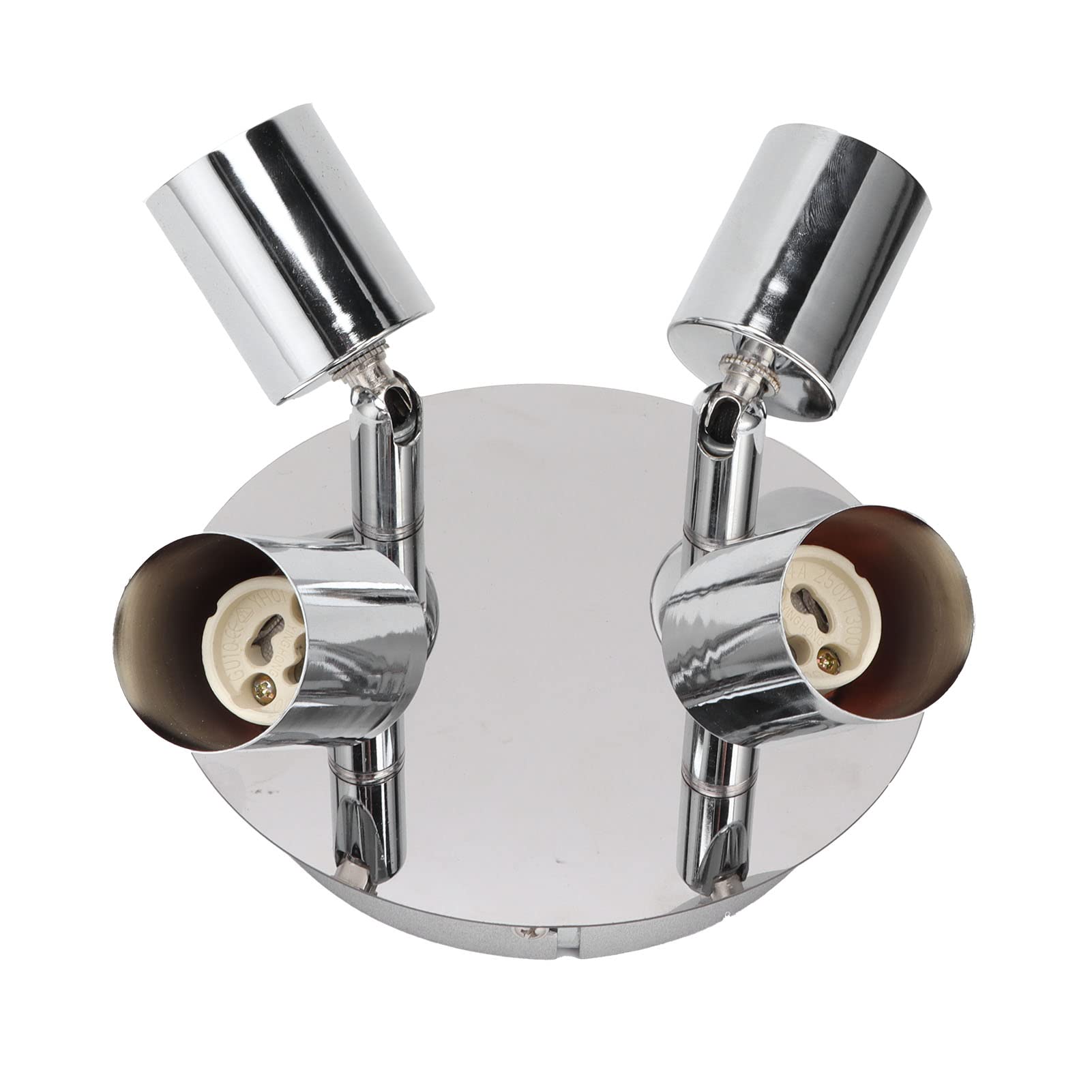 4 Head Ceiling Light Fixture - E26/E27 Lamp Holder for Office & Home - Dimmable LED Chandelier Lighting for Living Room, Bedroom, Dining Room