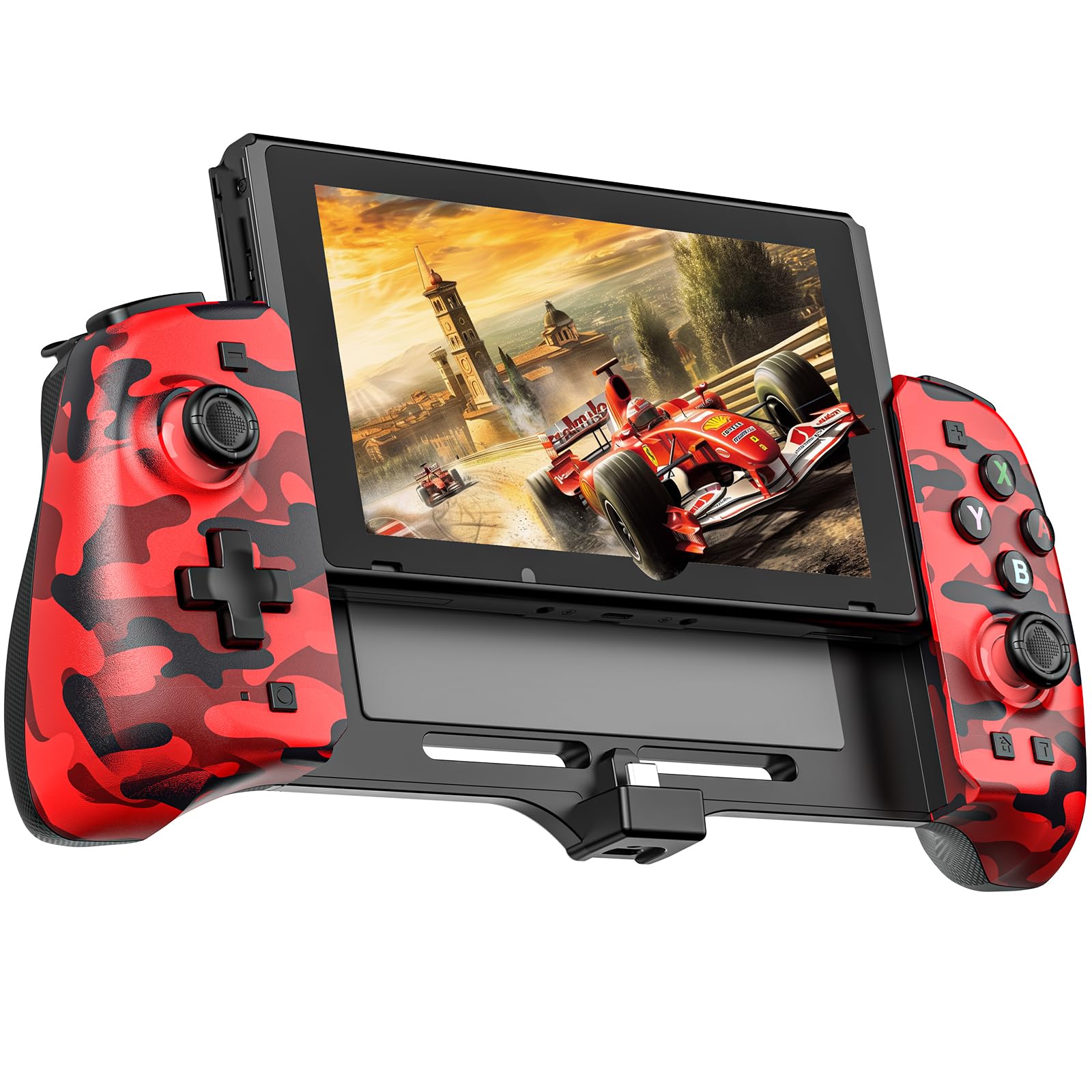 Wireless Switch Pro Controller for Nintendo Switch/OLED - Adjustable Turbo, Dual Motor Vibration, Ergonomic Joypad | Perfect for Mario Kart, Smash Bros & Handheld Gaming