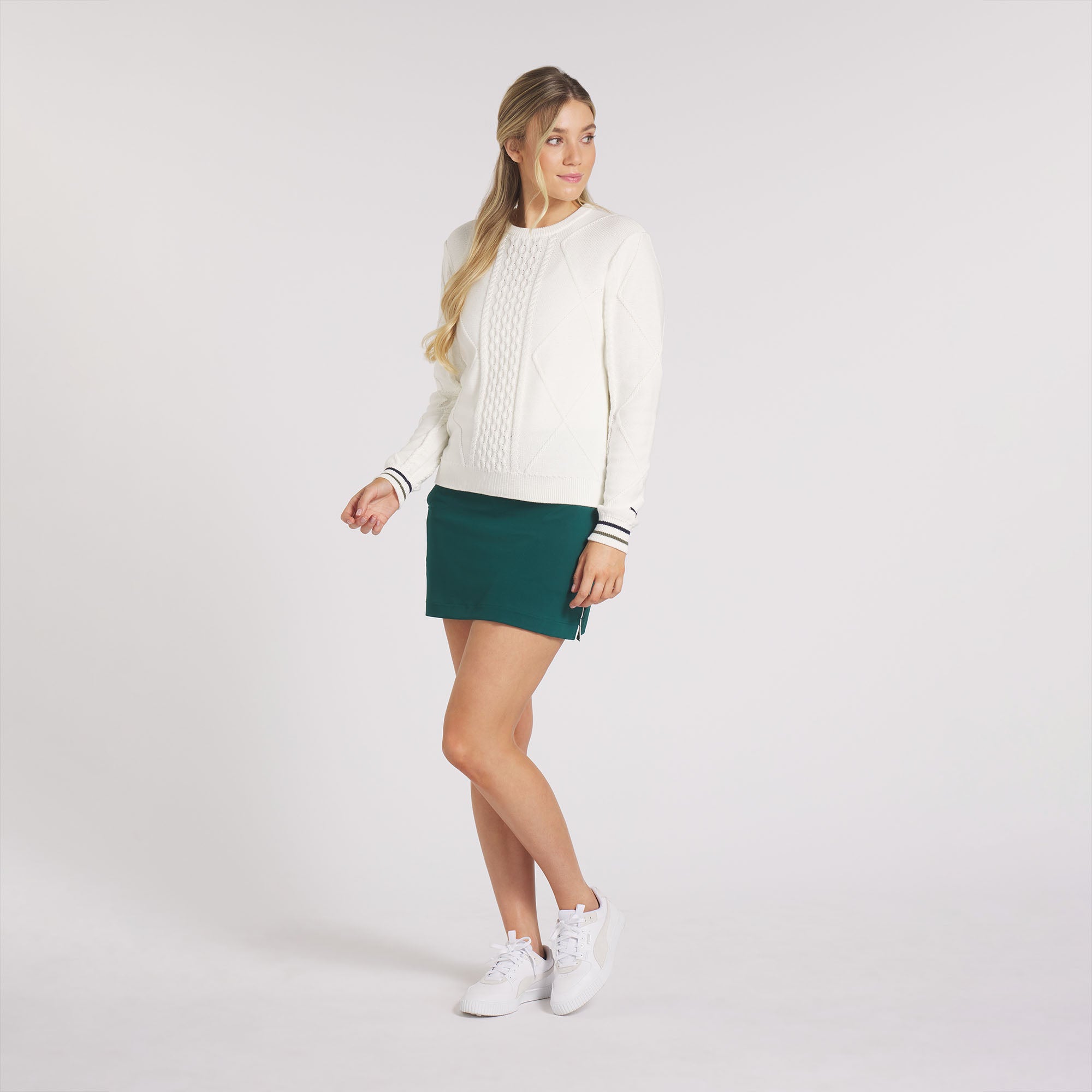 Women's Cable Knit Golf Sweater - Soft & Stylish Pullover for Golfing & Casual Wear - Perfect for Golf Outings, Office & Everyday Comfort