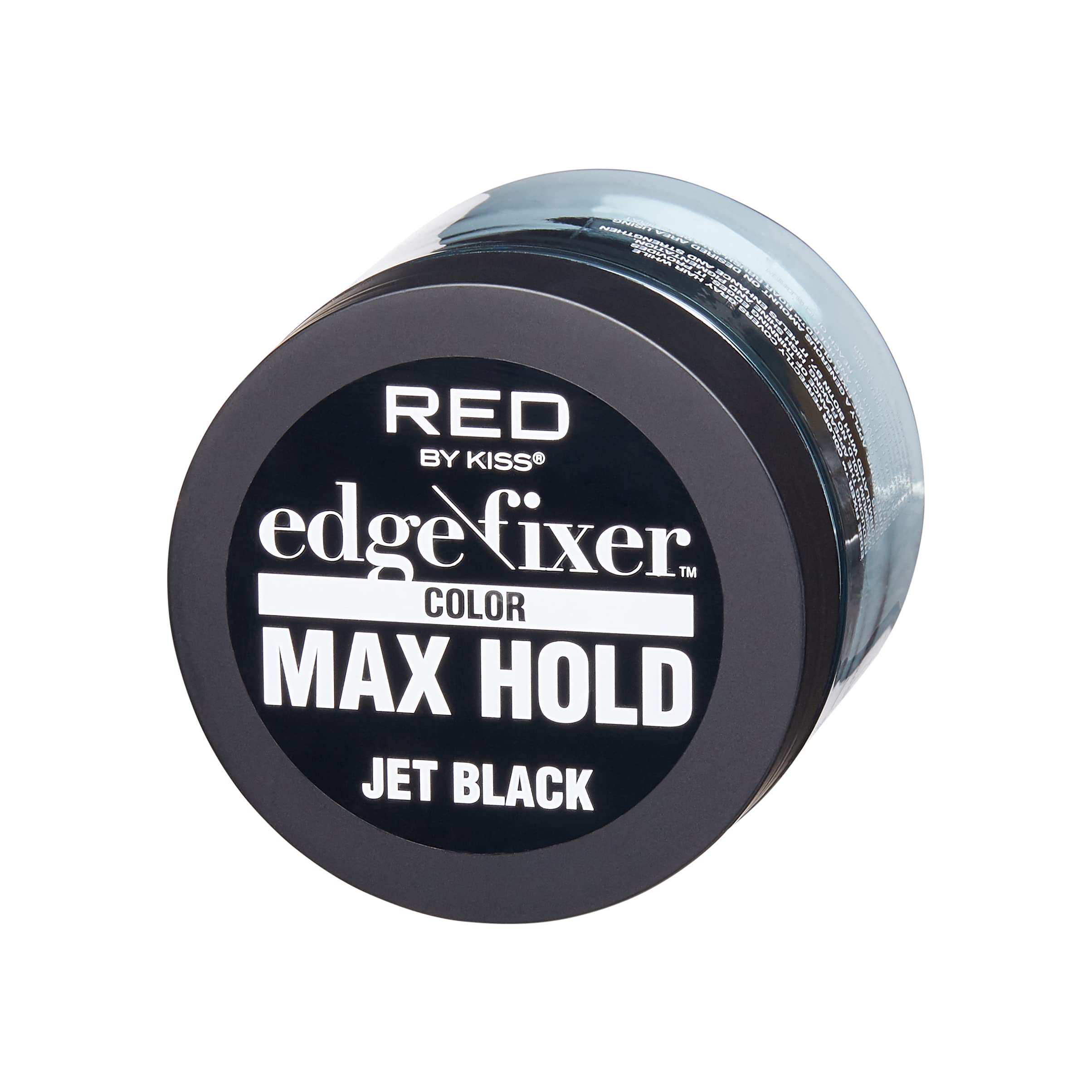 Red by Kiss Color Edge Fixer 24HR Max Hold Edge Control Pomade - Fly Away & Frizz Control for Natural Hair - Jet Black (100mL) - Perfect for Sleek Hairstyles, Braids & Professional Looks