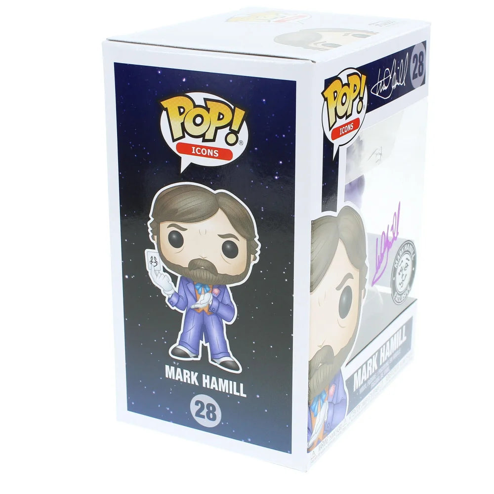Mark Hamill Autographed Joker Funko Pop #28 Variant with COA - Limited Edition D/100 - Batman Collectible for Display & Gifting