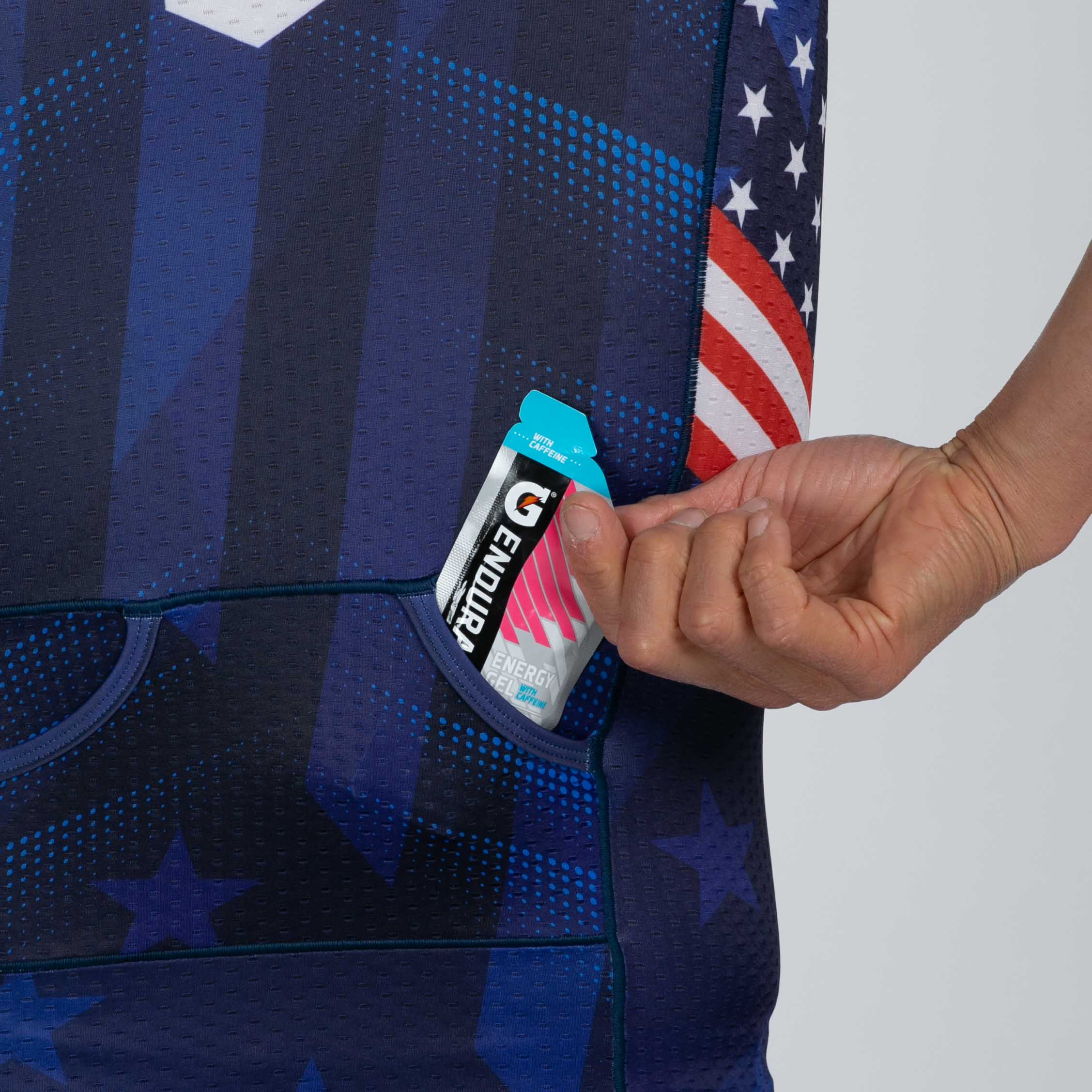 Men's Limited Edition Tri Aero Jersey - Red White Blue Cycling Shirt | Performance Bike Jersey for Road Cycling & Triathlon Training