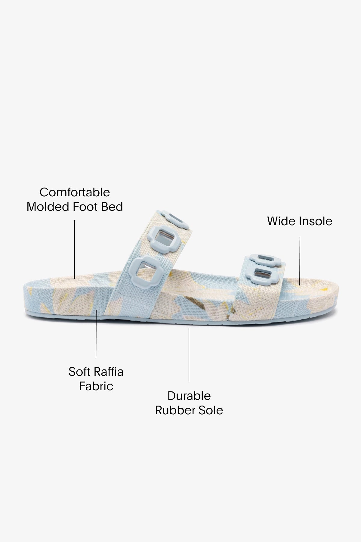 Milan Slide Sandals - Maya Printed Raffia Espadrilles for Women | Summer Beach Wedding Casual Shoes | Perfect for Vacations, Parties & Outdoor Events